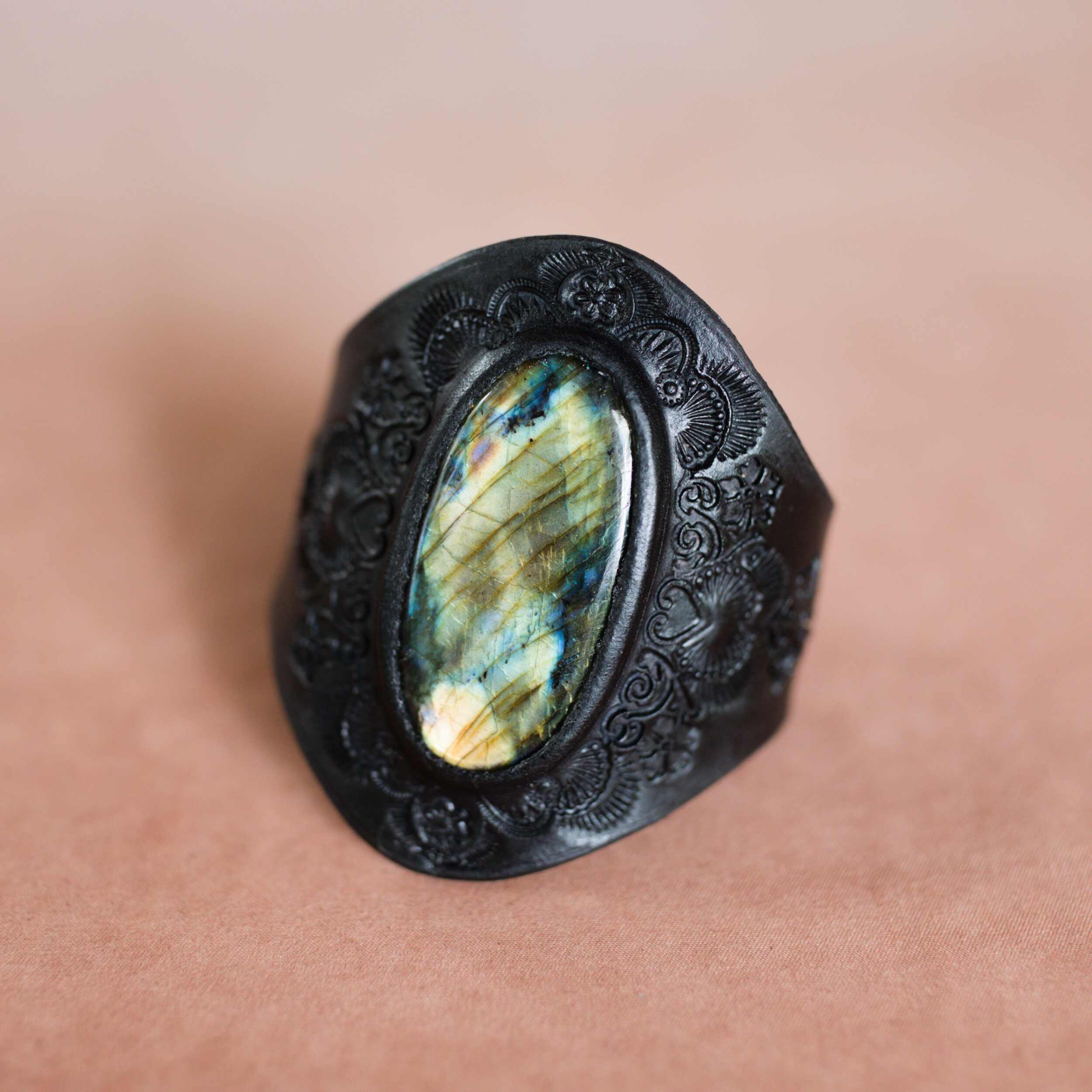 Mandala Cuff with Labradorite