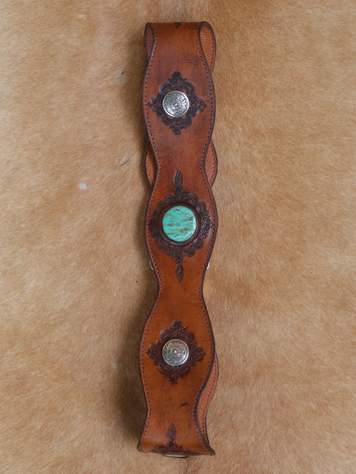 Diablo Concho Cowgirl Belt with Turquoise