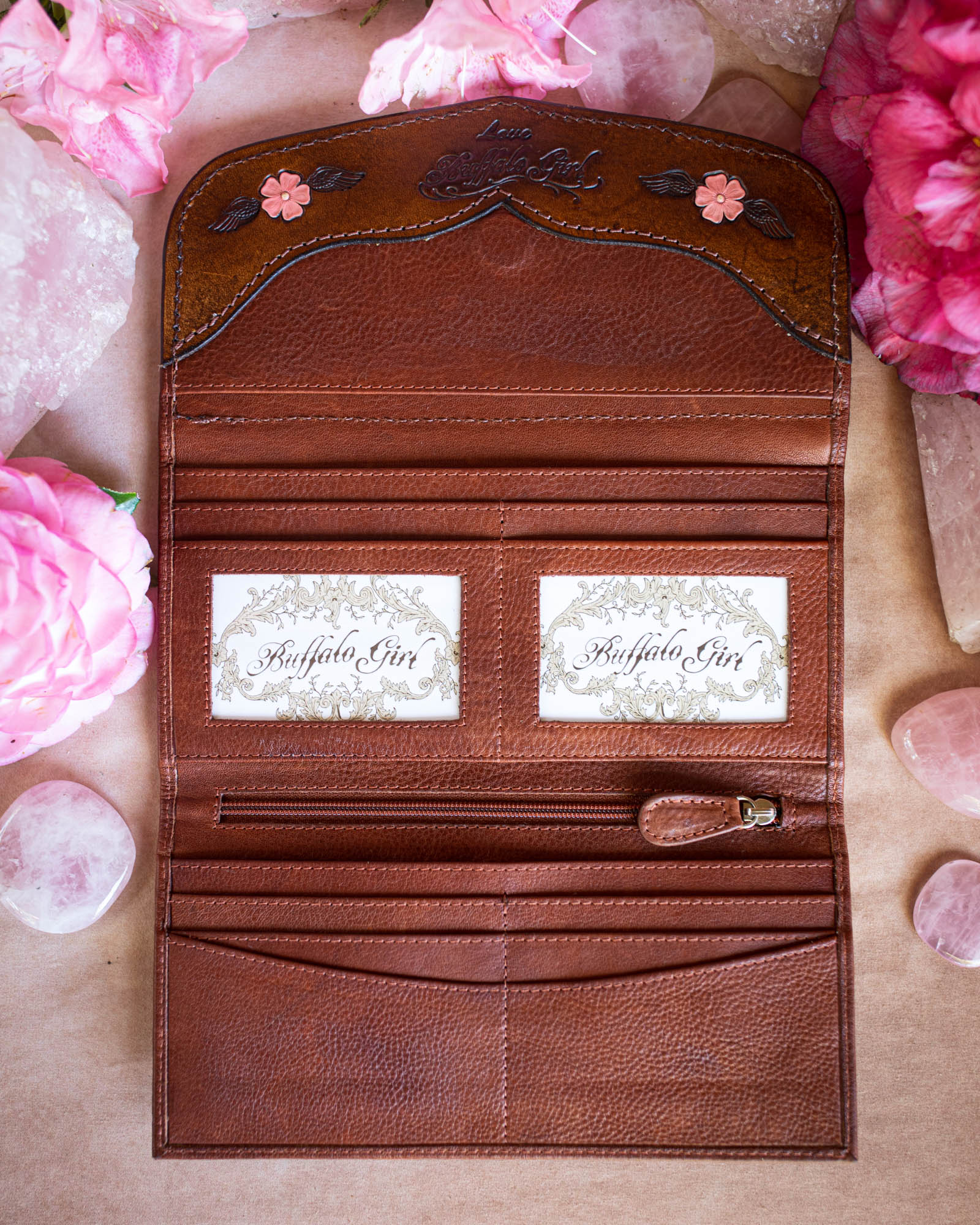 Pegasus Wallet with Rose Quartz