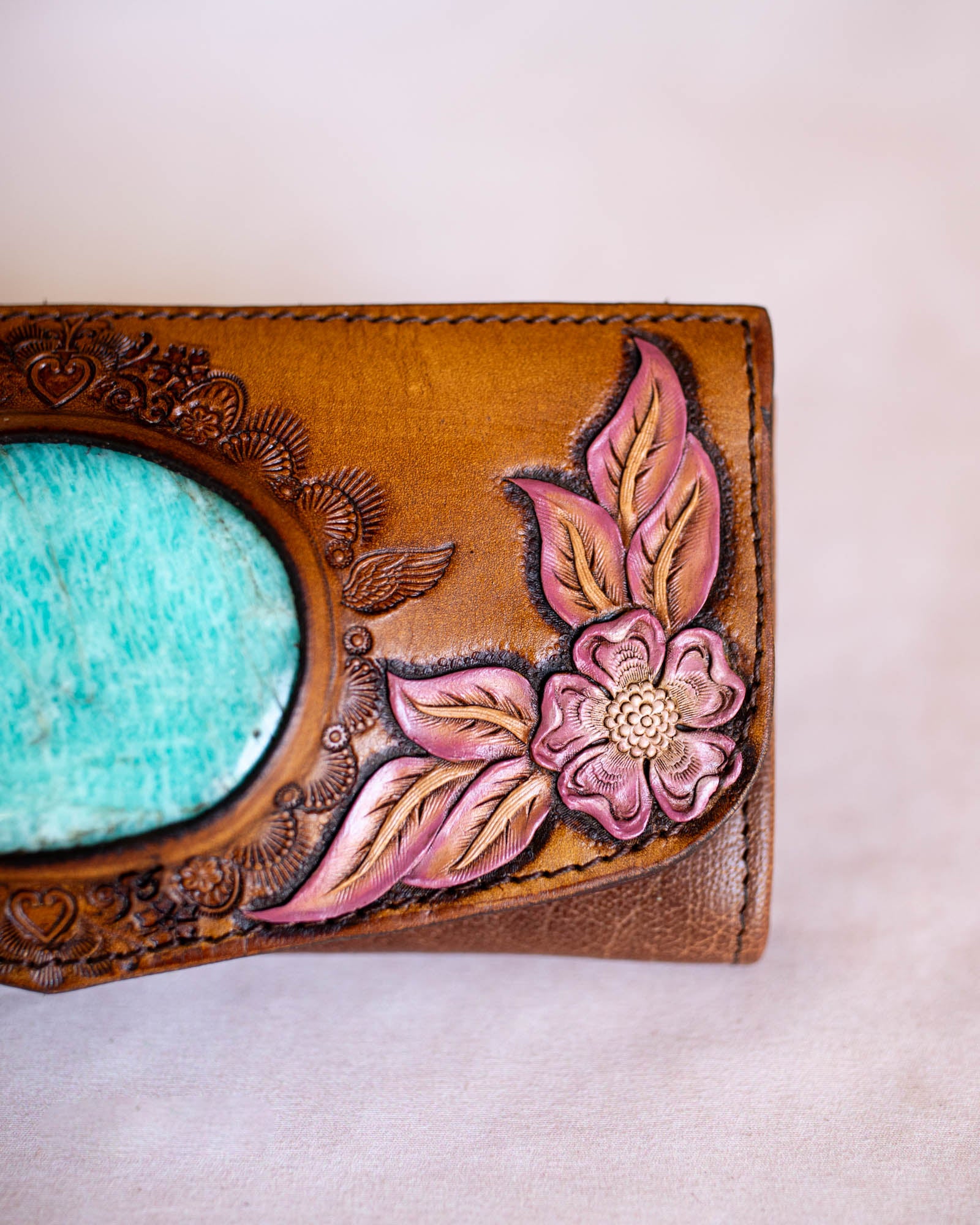Desert Bloom Wallet with Amazonite
