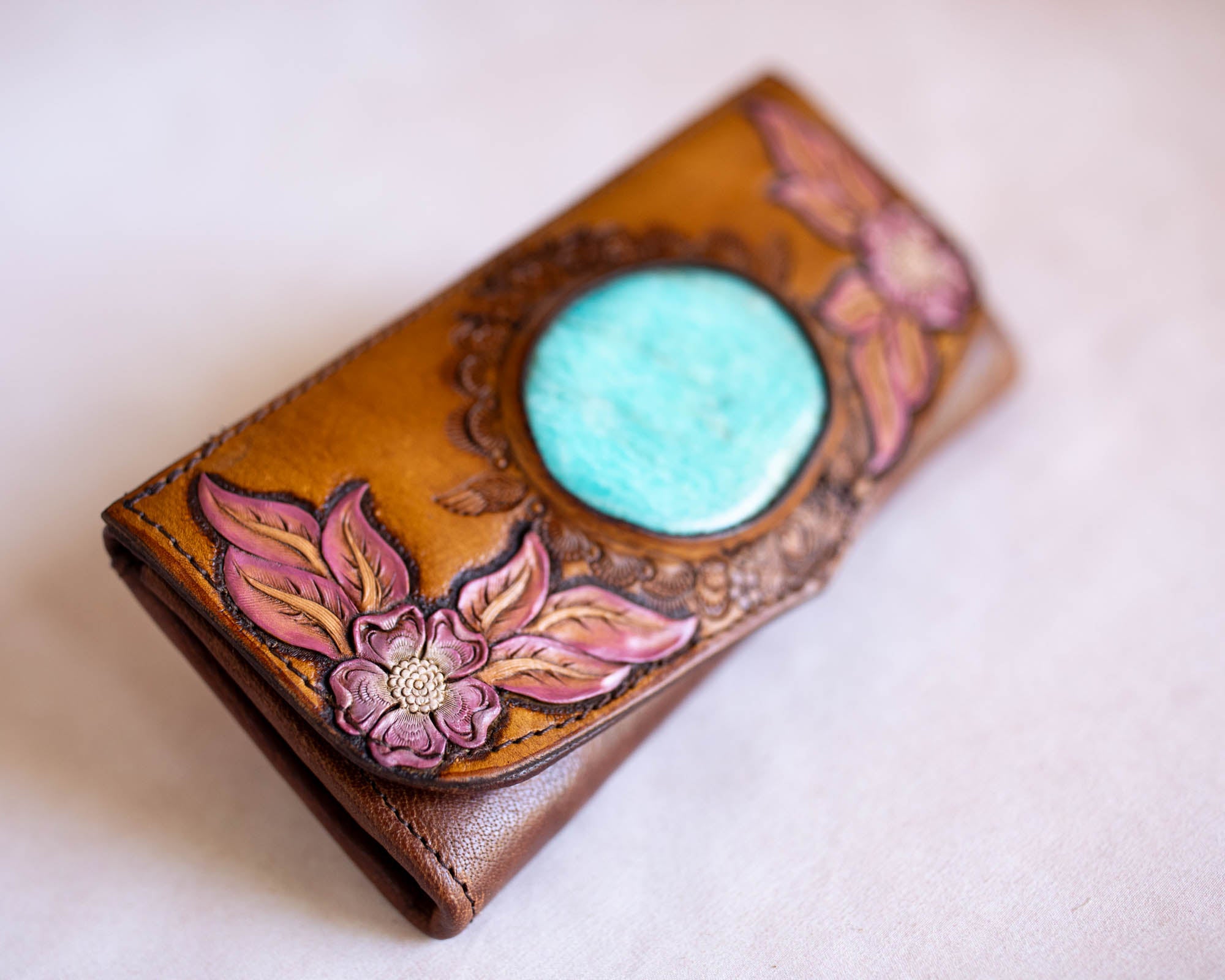 Desert Bloom Wallet with Amazonite