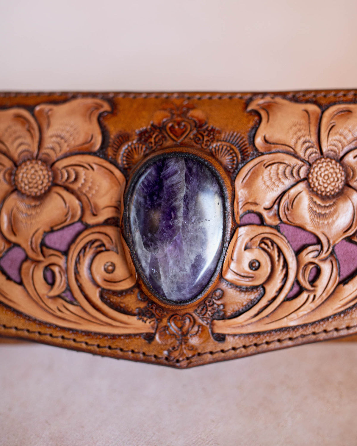 Flower Wallet with Amethyst