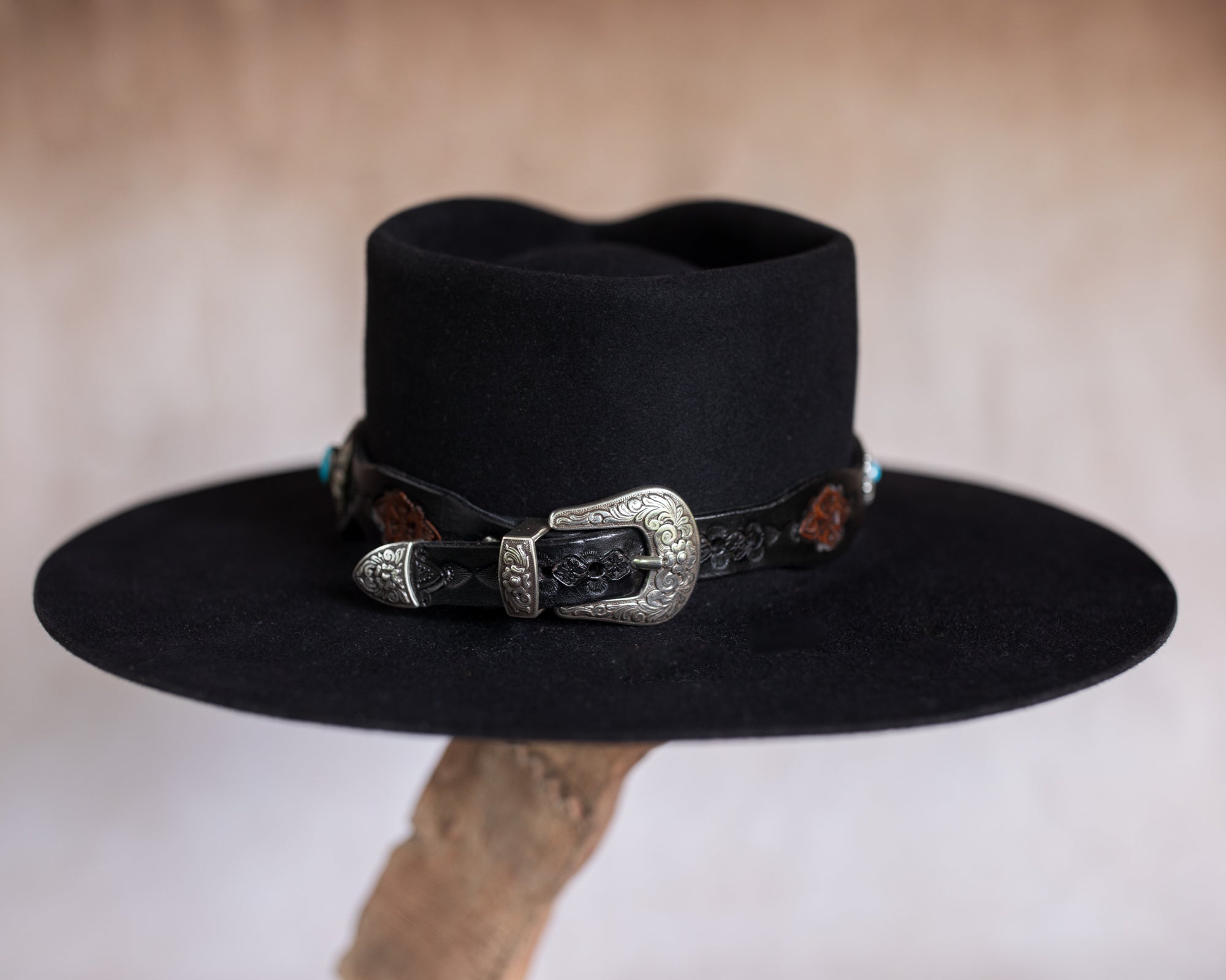 Black Bay Navajo Concho Hat Band