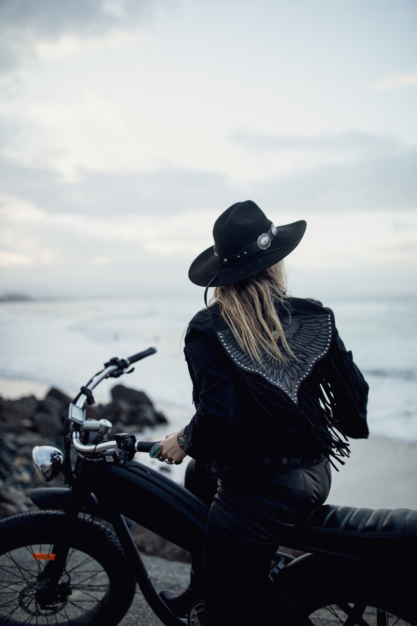 Denim Easy Rider Tasseled Eagle Jacket