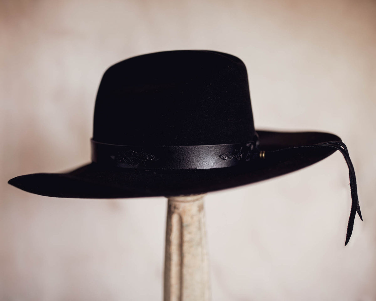 Black Magic Hat Band with Smoky Quartz
