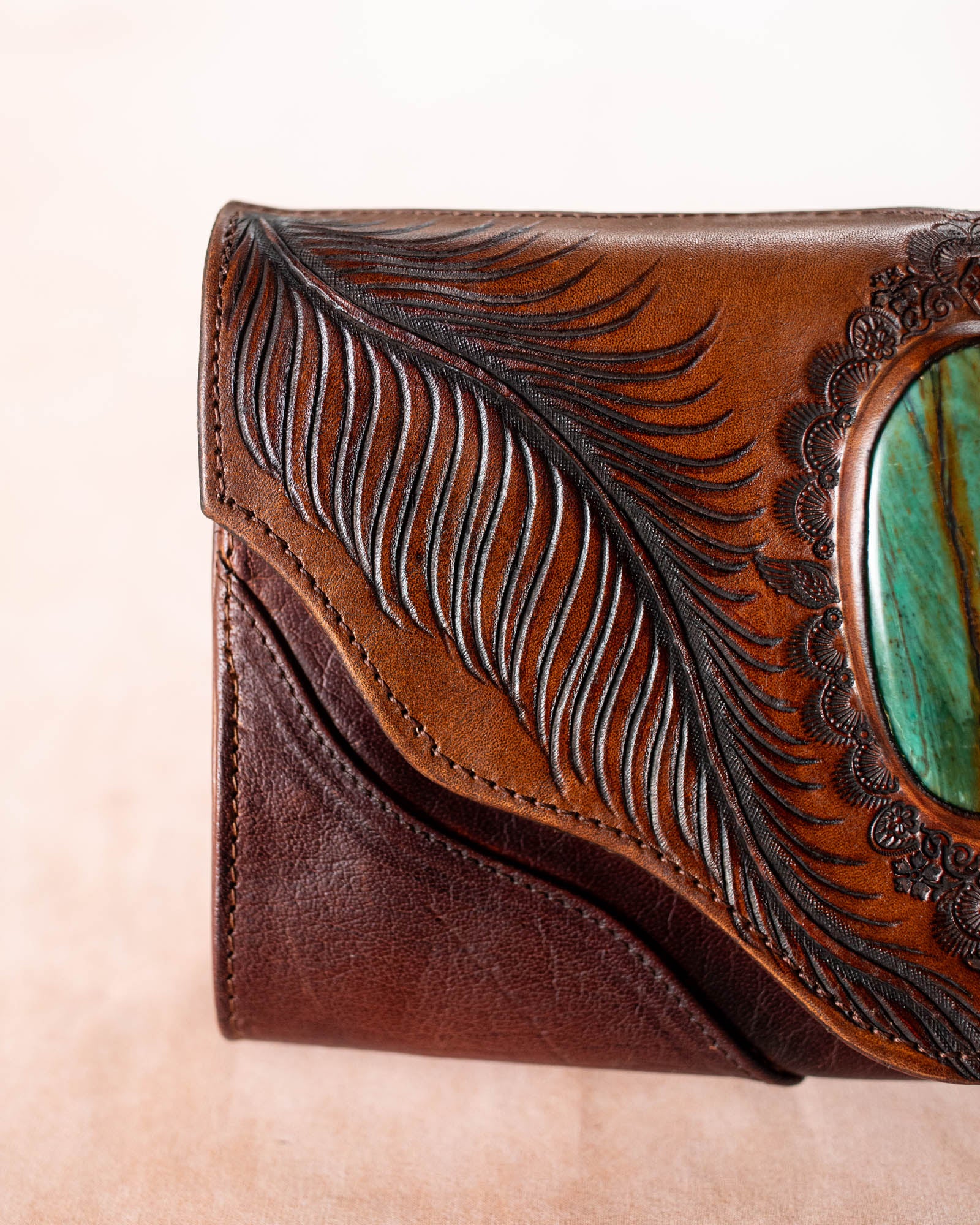 Eagle Feather Clutch with Dragon Stone