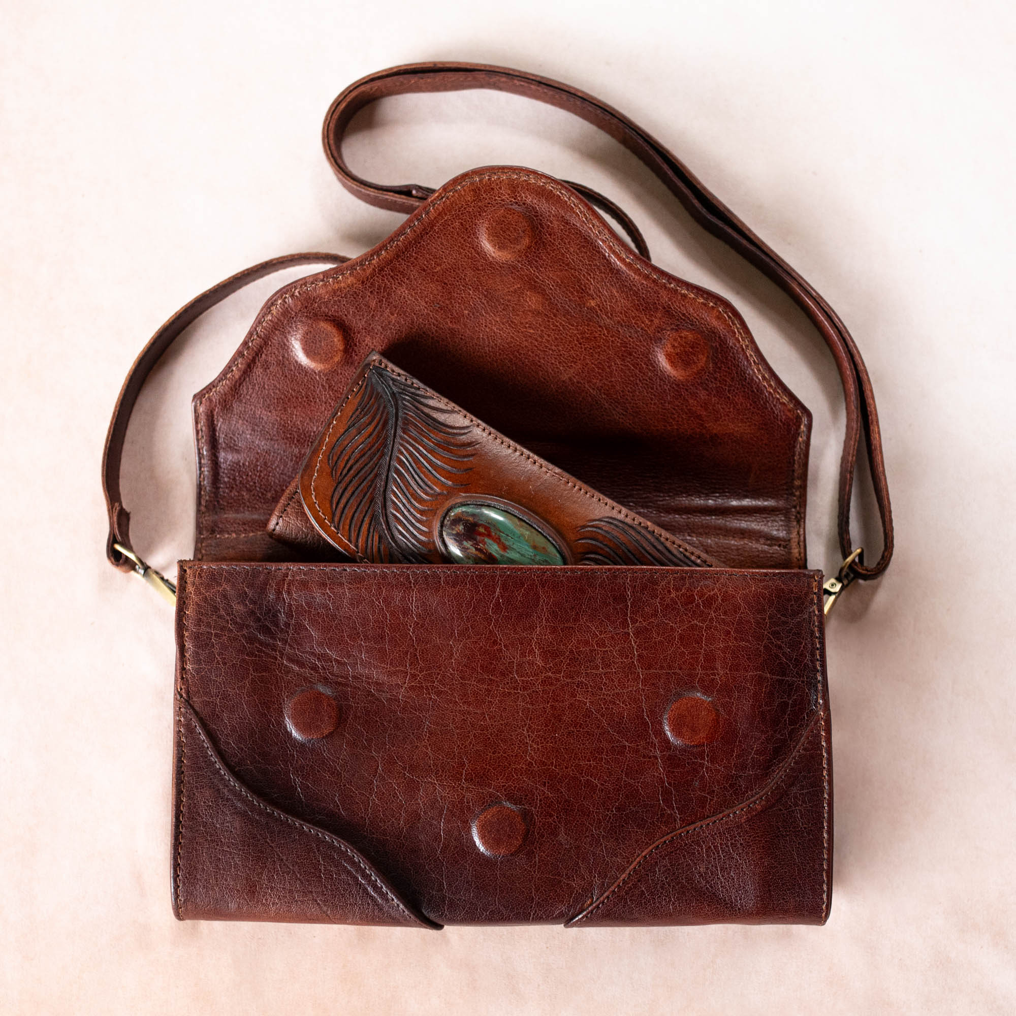 Eagle Feather Clutch with Dragon Stone