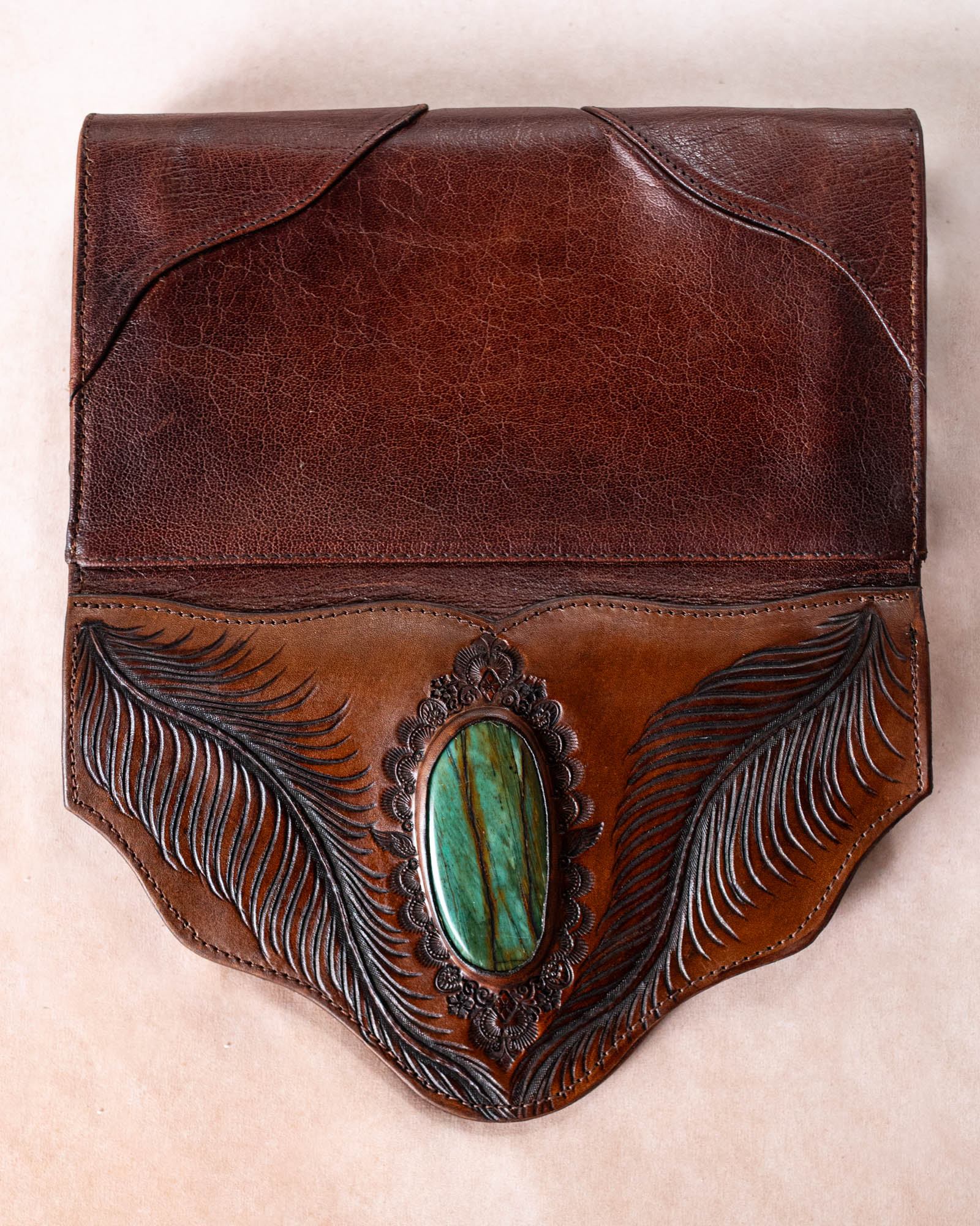 Eagle Feather Clutch with Dragon Stone