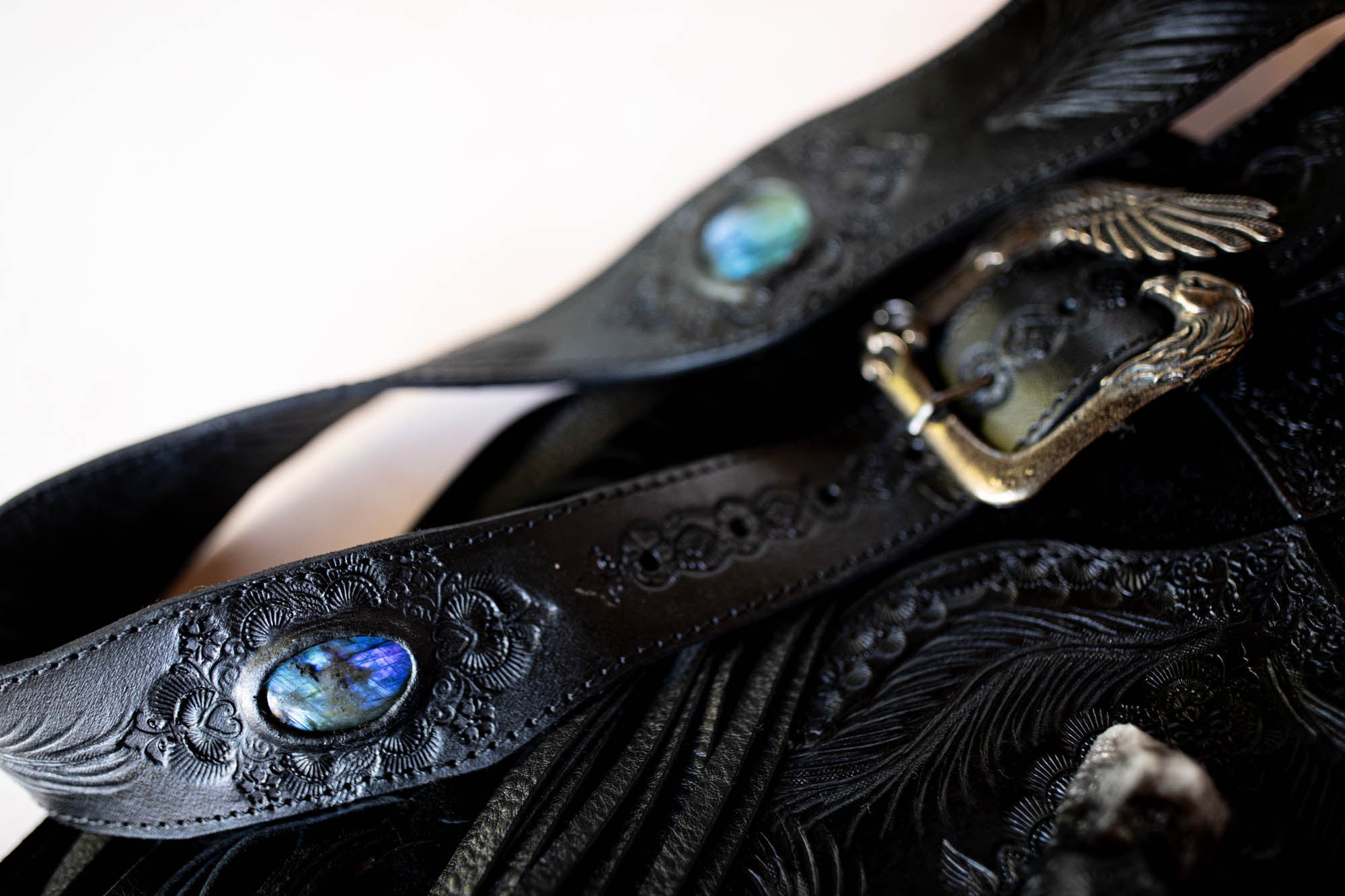 Petite Apache Tasselled Bag with Smoky Quartz