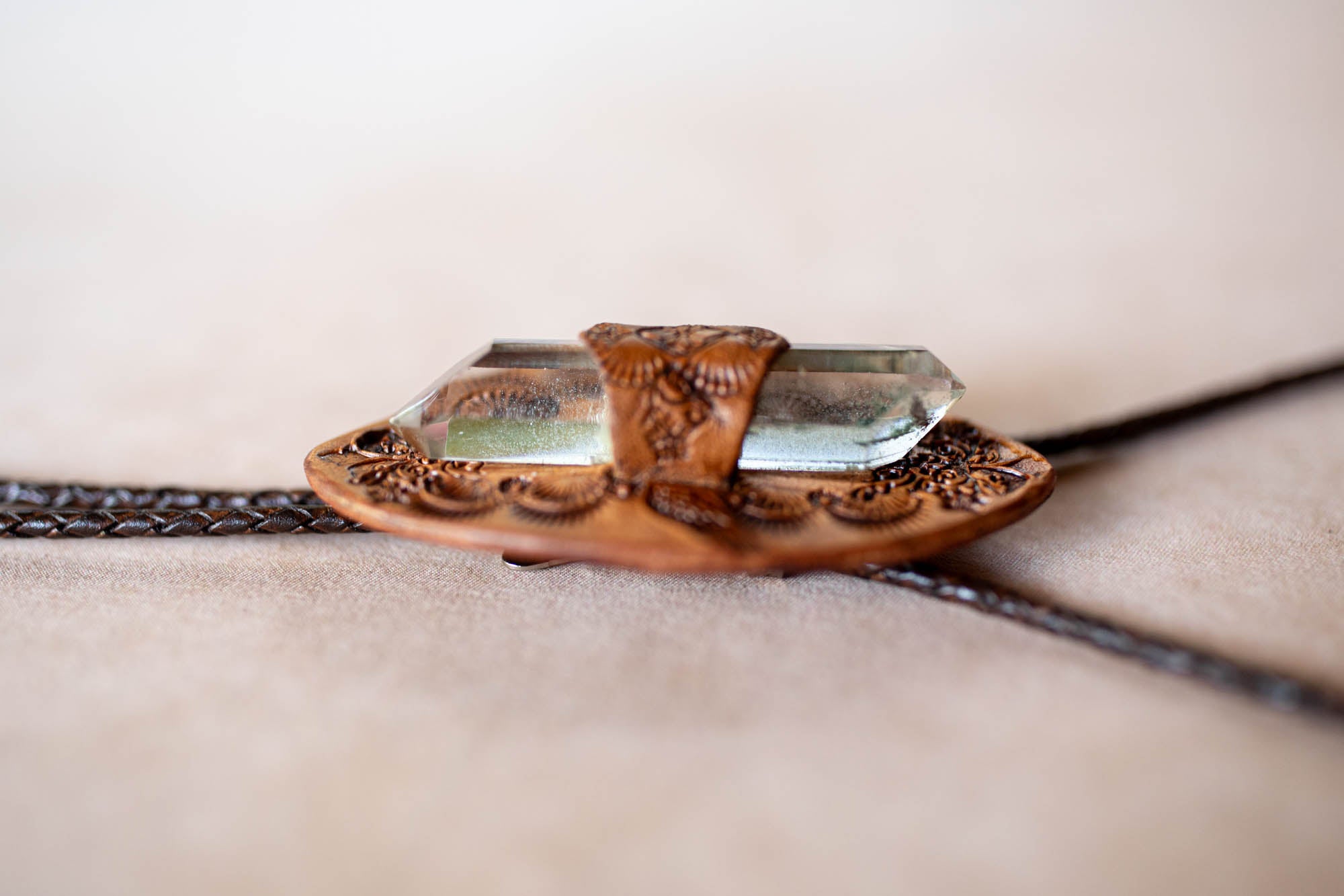 Priestess Bolo Tie with Quartz Crystal