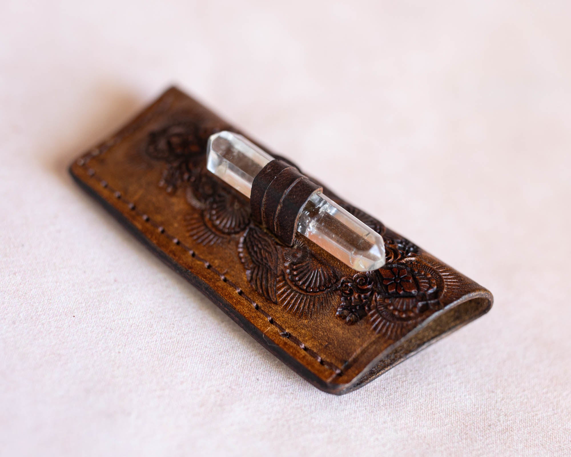 Woodstock Lighter Case with Quartz Crystal