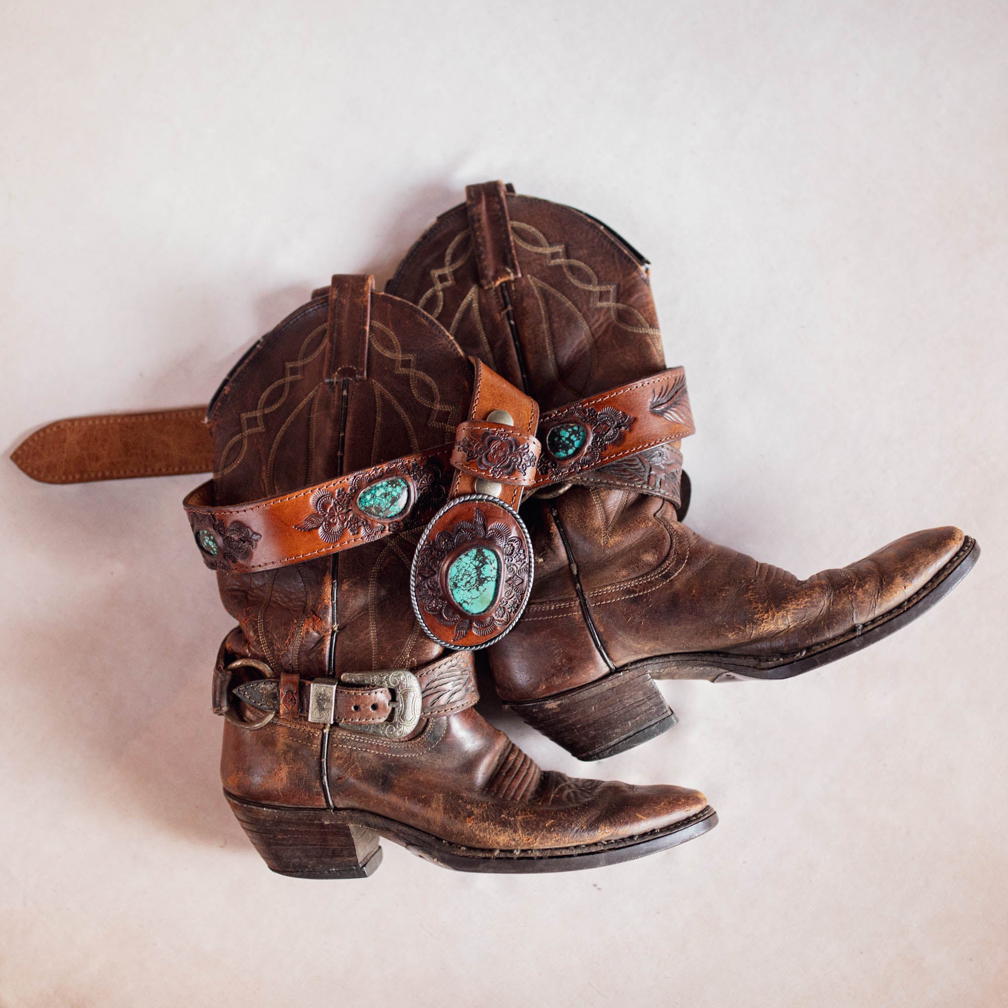 Desert Ranger Belt with Turquoise