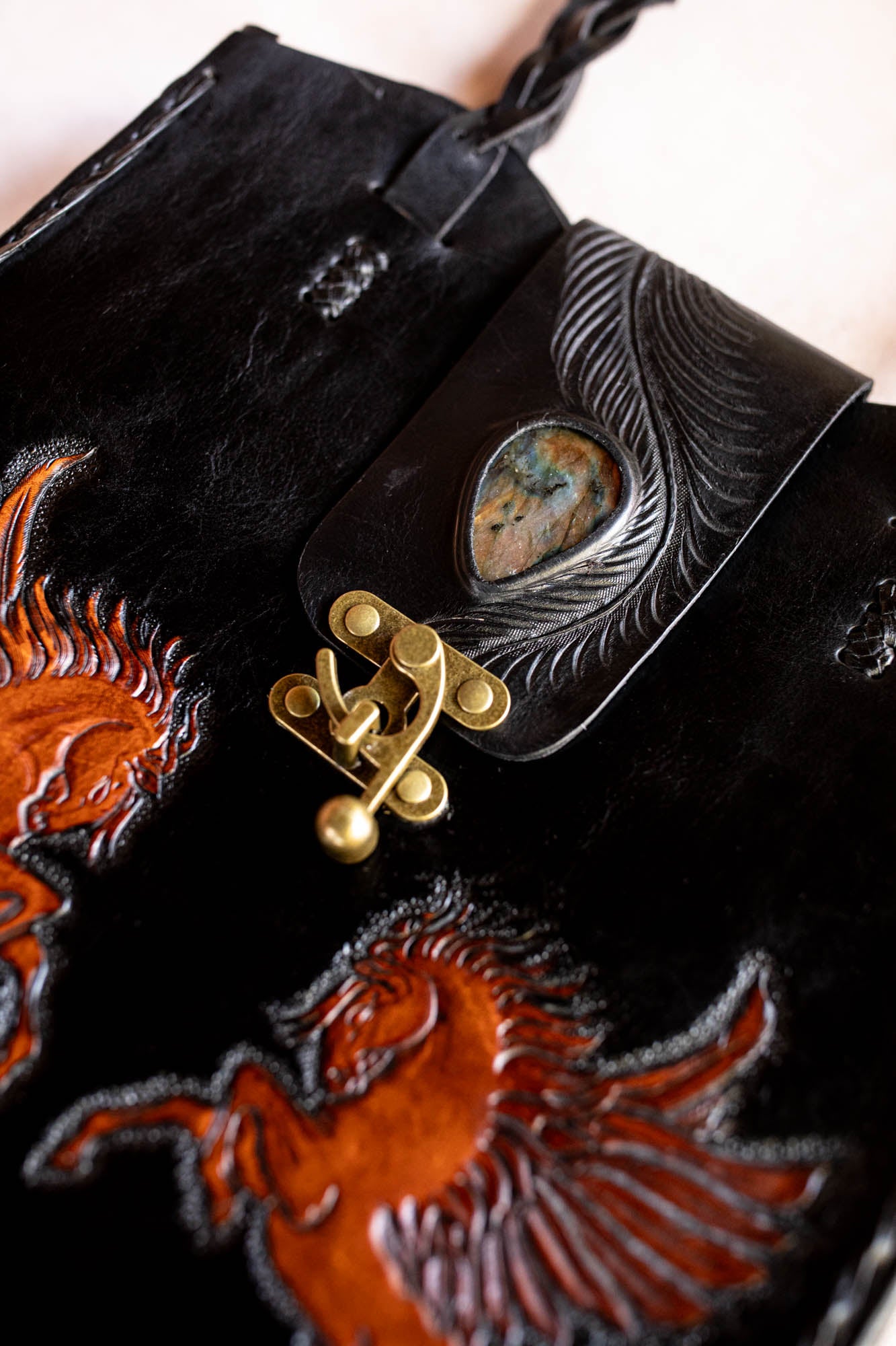 Black Bay Dream Chaser Tote Bag with Labradorite