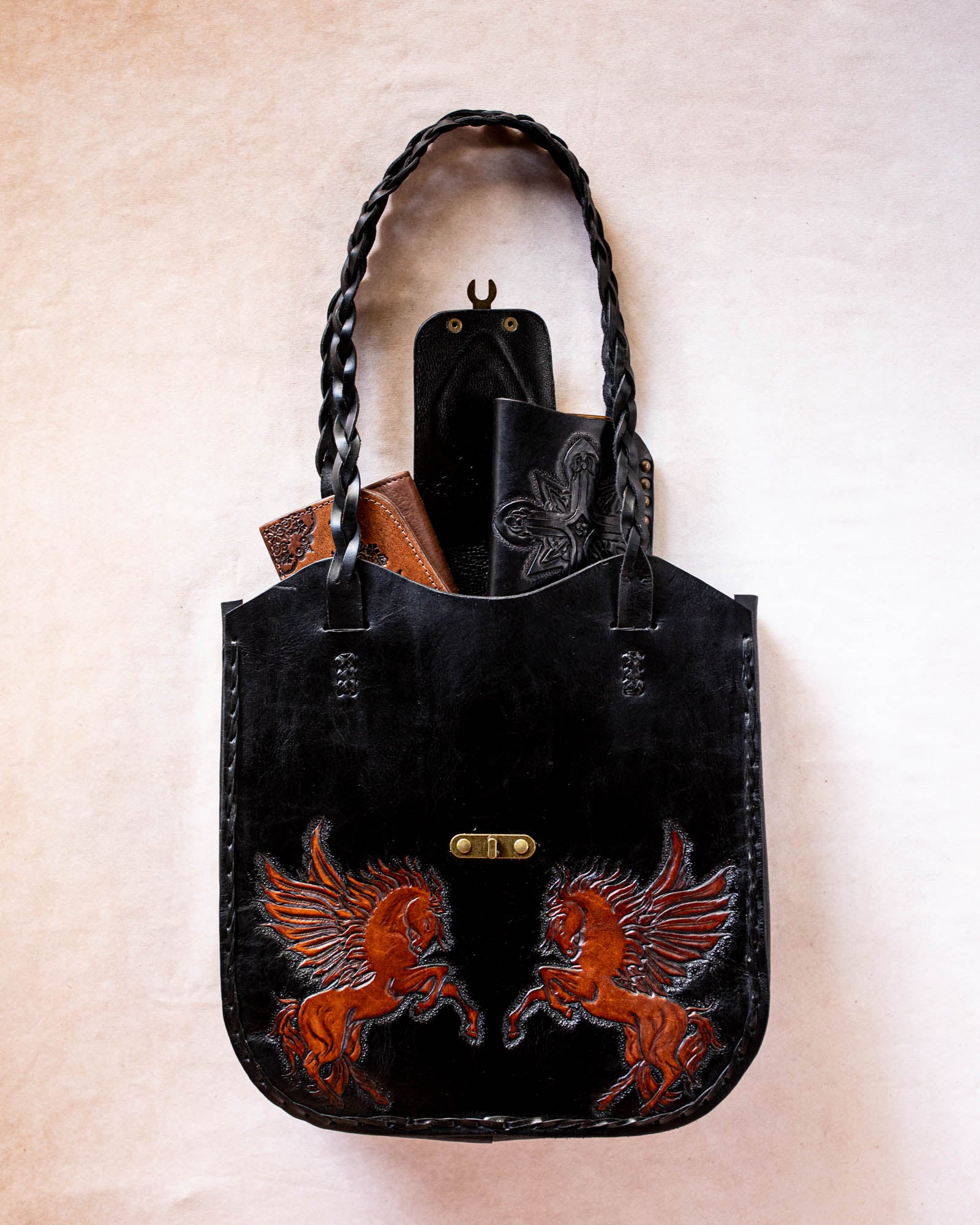 Black Bay Dream Chaser Tote Bag with Labradorite