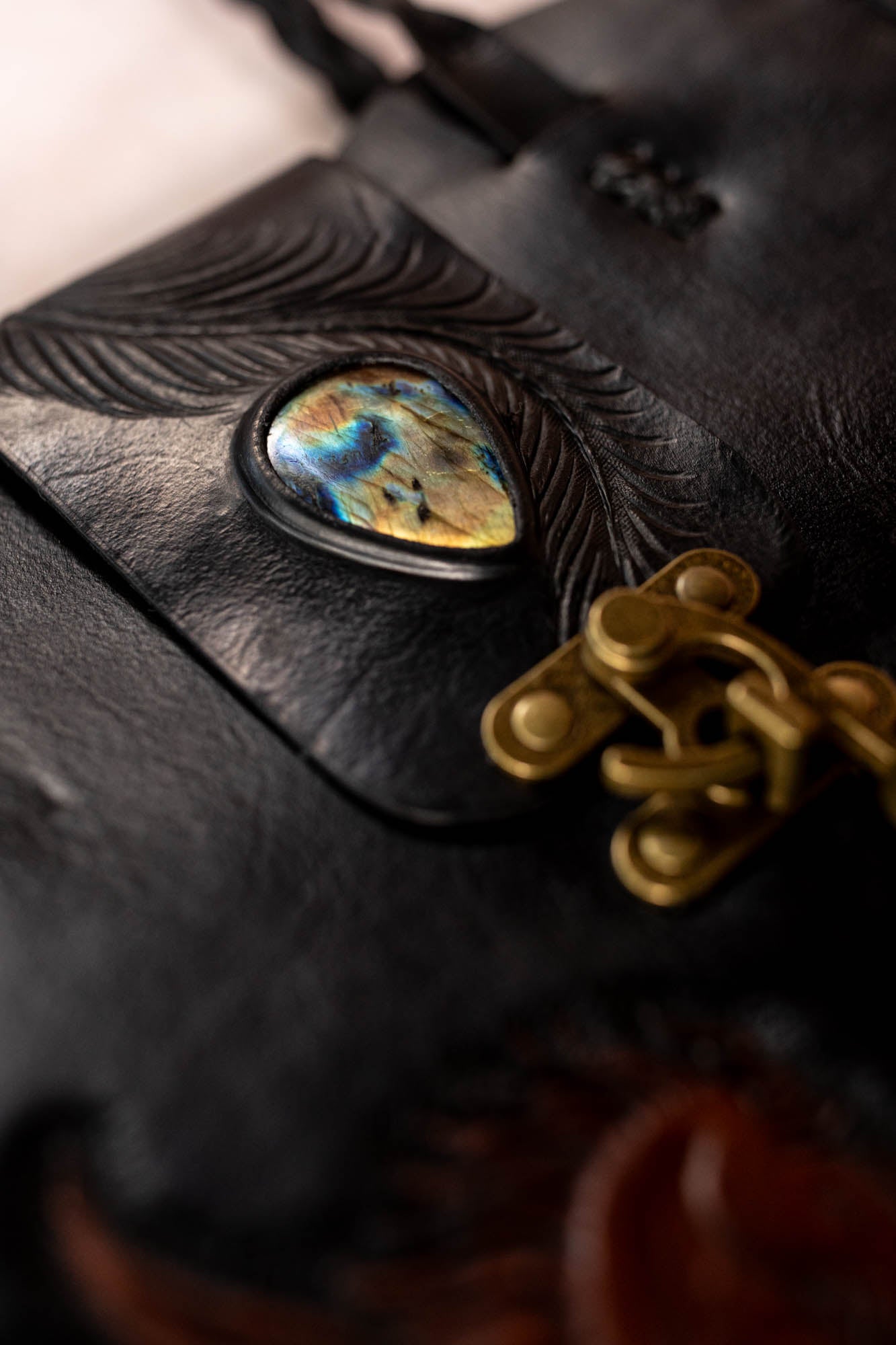 Black Bay Dream Chaser Tote Bag with Labradorite