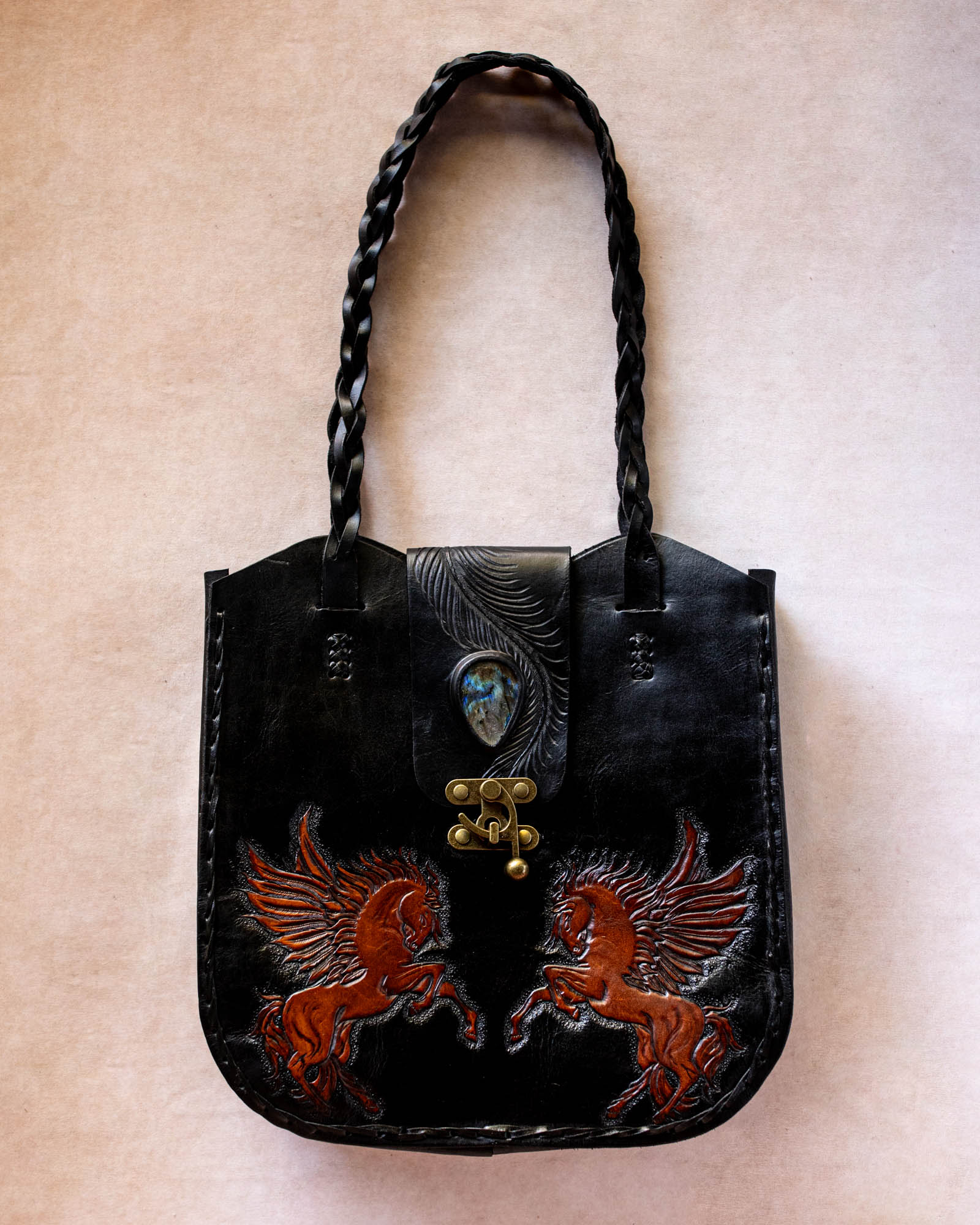 Black Bay Dream Chaser Tote Bag with Labradorite