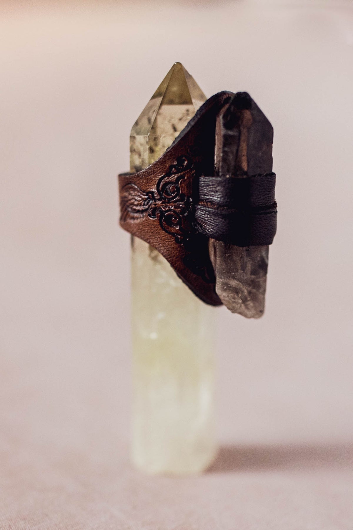 Druid Ring with Smoky Quartz