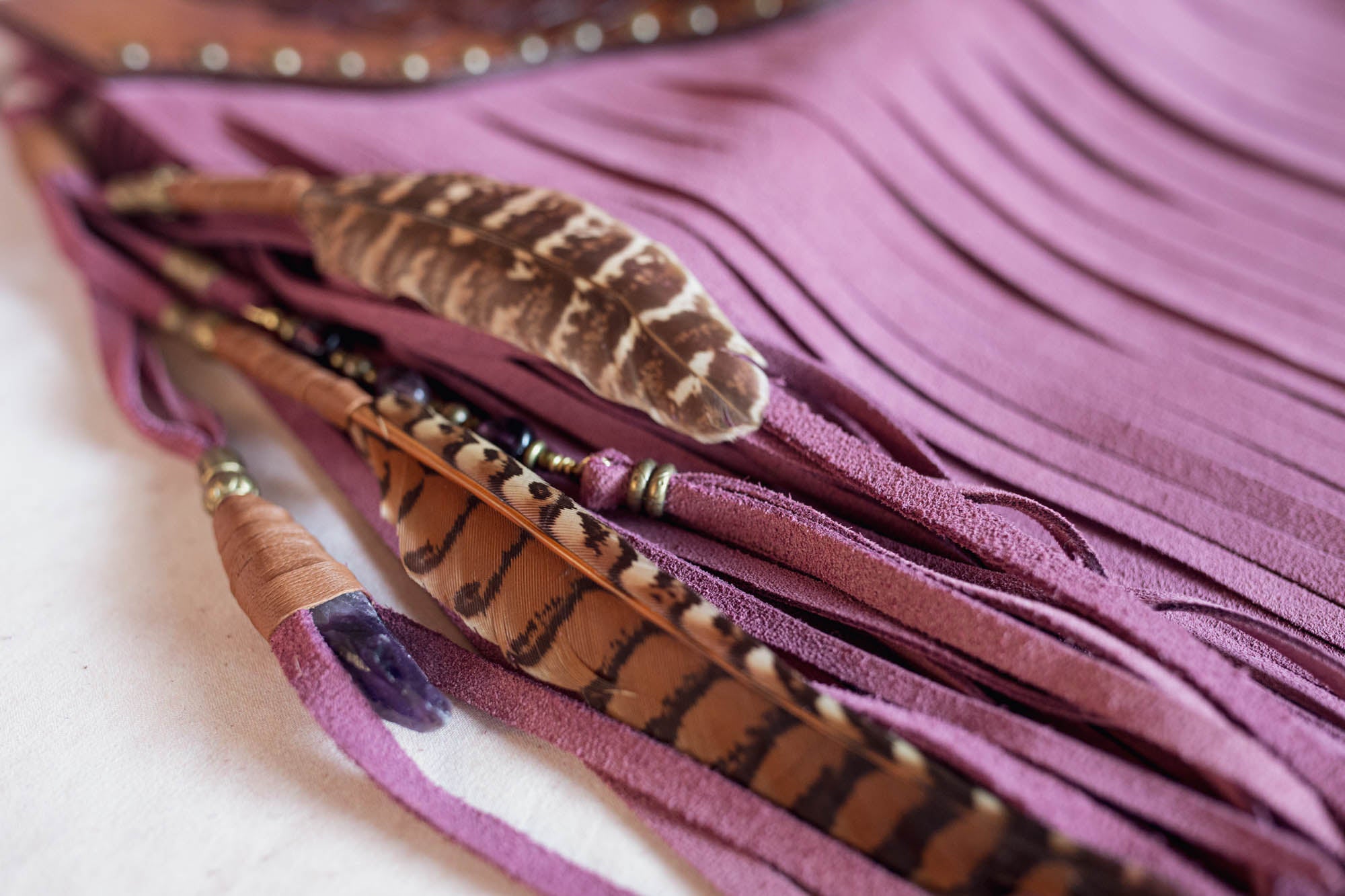Petite Gypsy Wanderer Bag with Amethyst