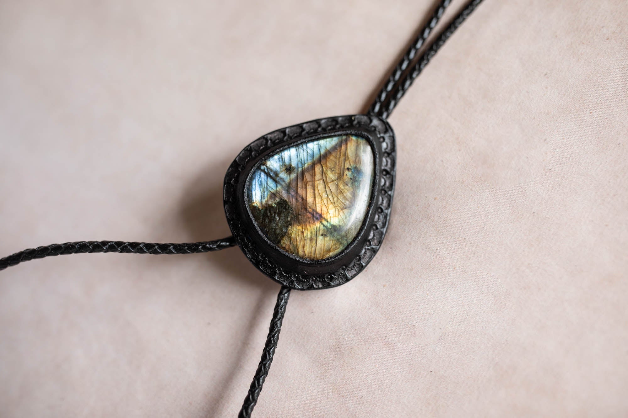 Labradorite Bolo Tie
