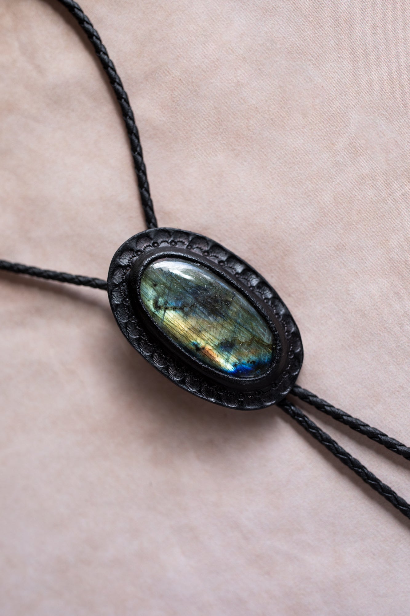 Labradorite Bolo Tie