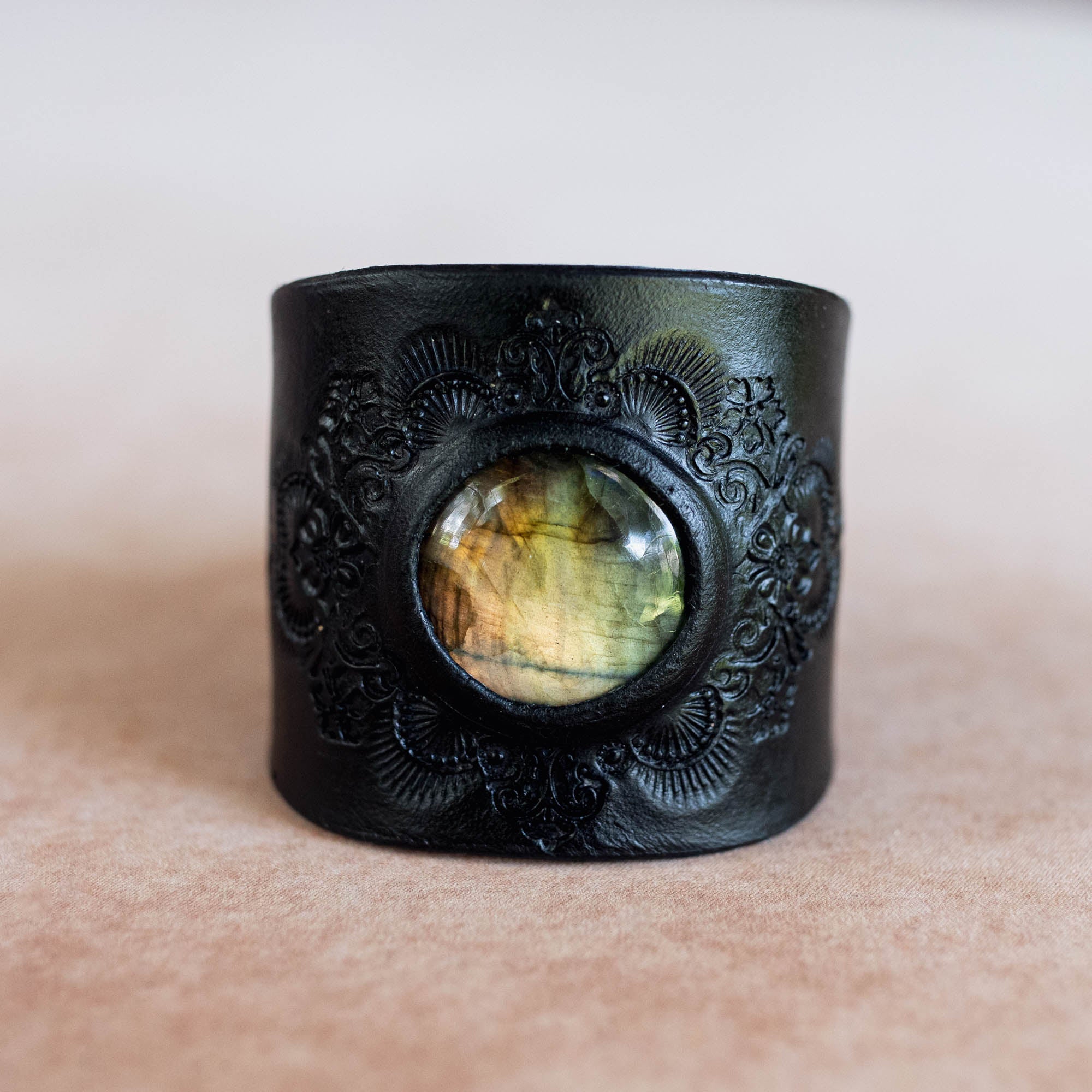 Black Magic Cuff with Labradorite