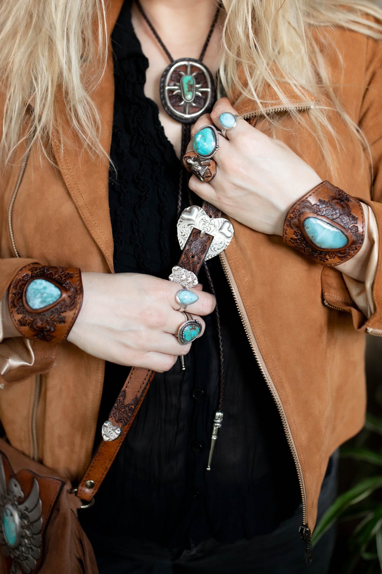 Mandala Cuff with Larimar