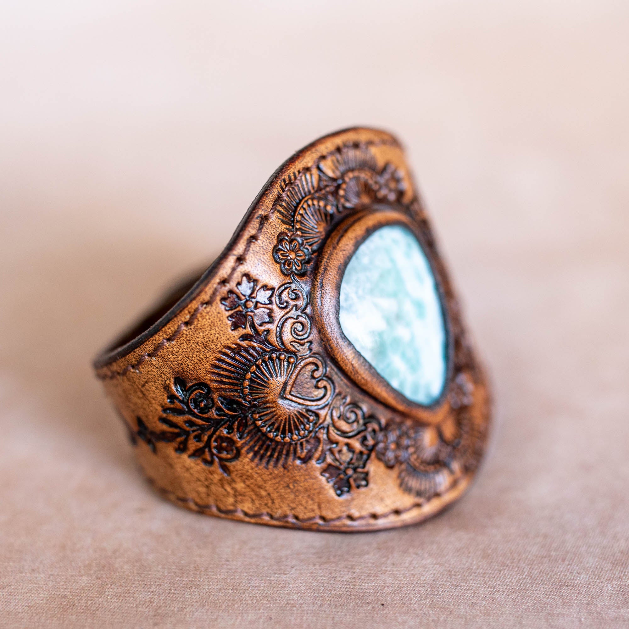 Mandala Cuff with Larimar