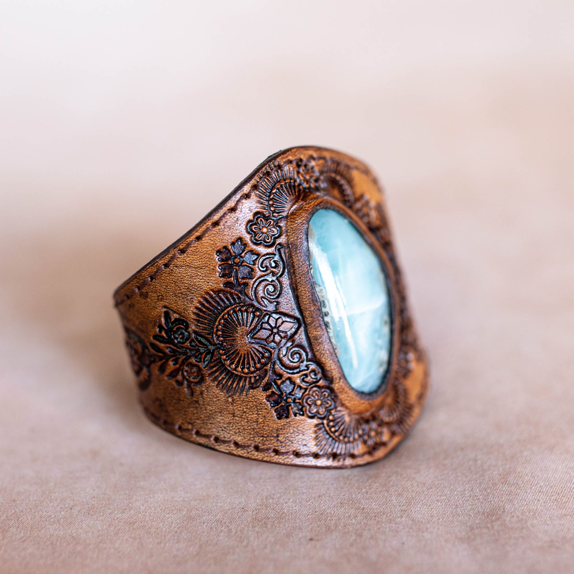 Mandala Cuff with Larimar
