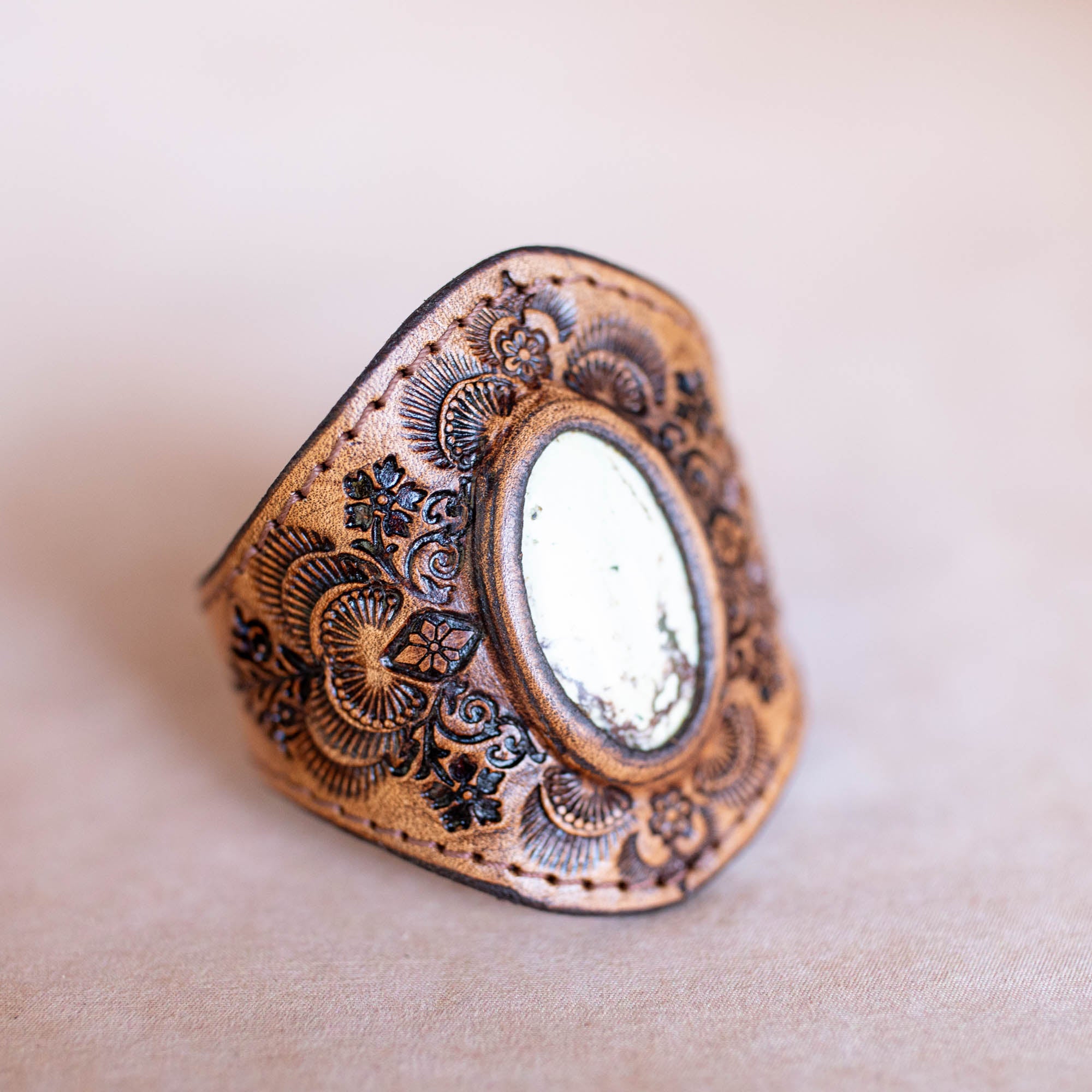 Mandala Cuff with Wild Horse Magnesite