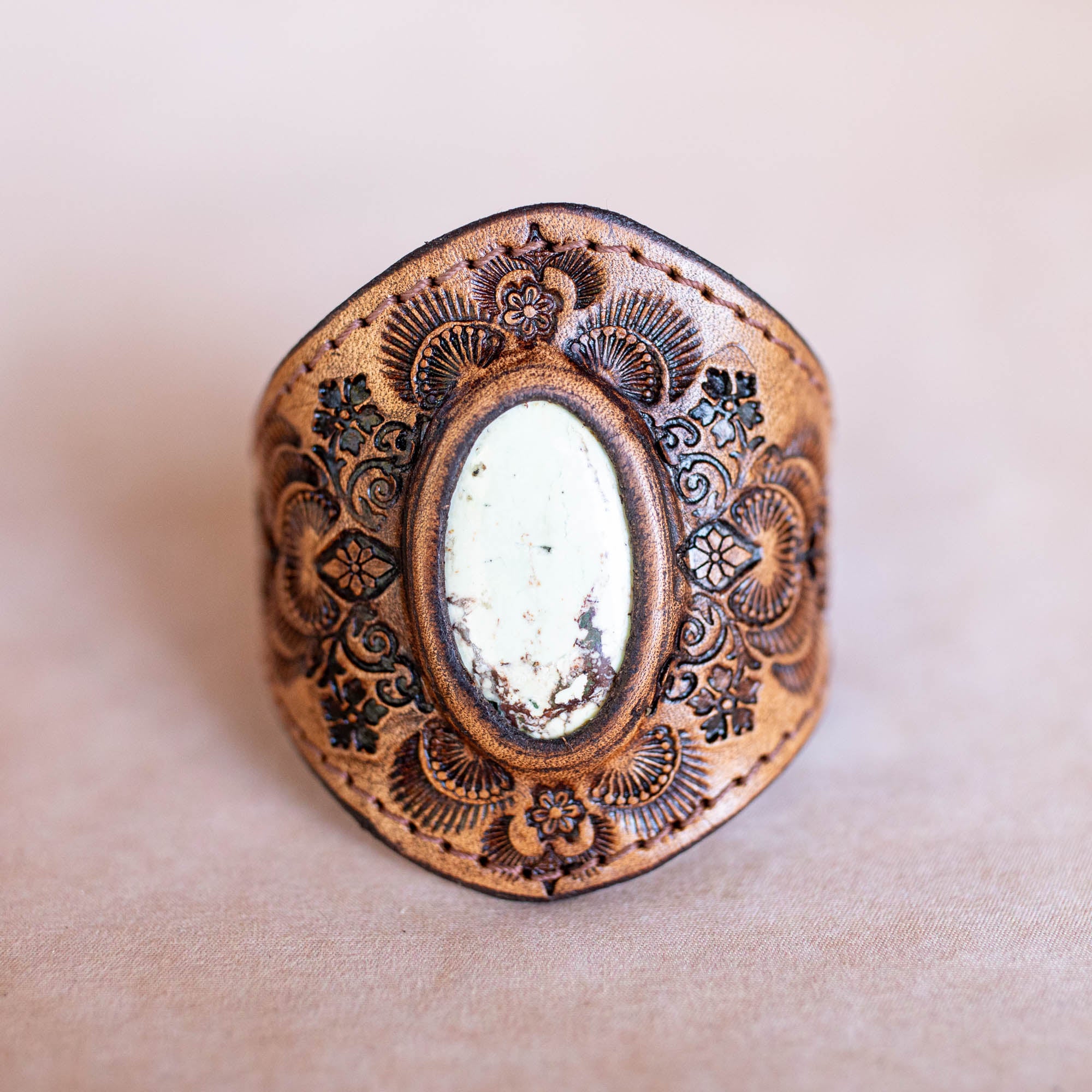 Mandala Cuff with Wild Horse Magnesite