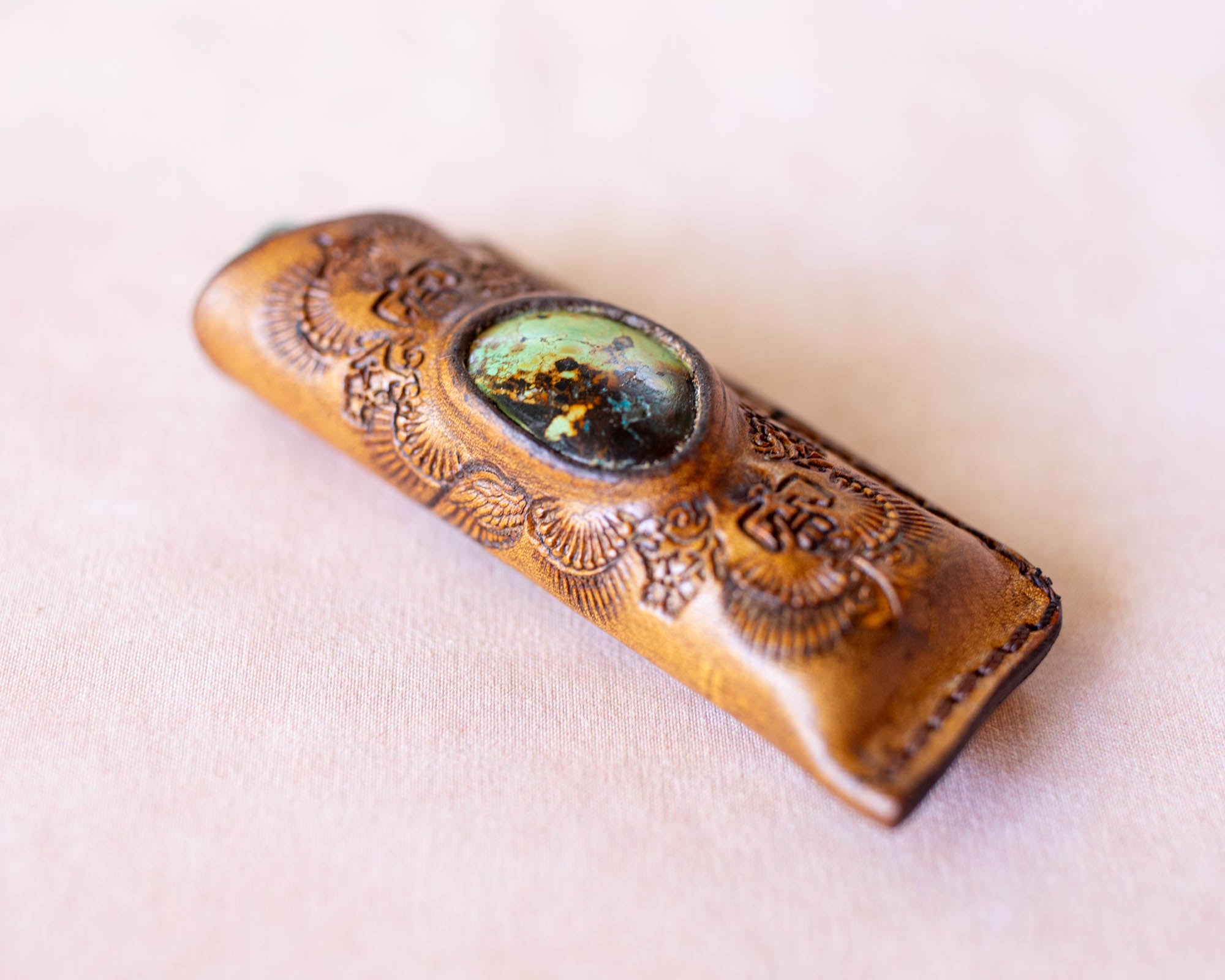 Woodstock Lighter Case with Turquoise