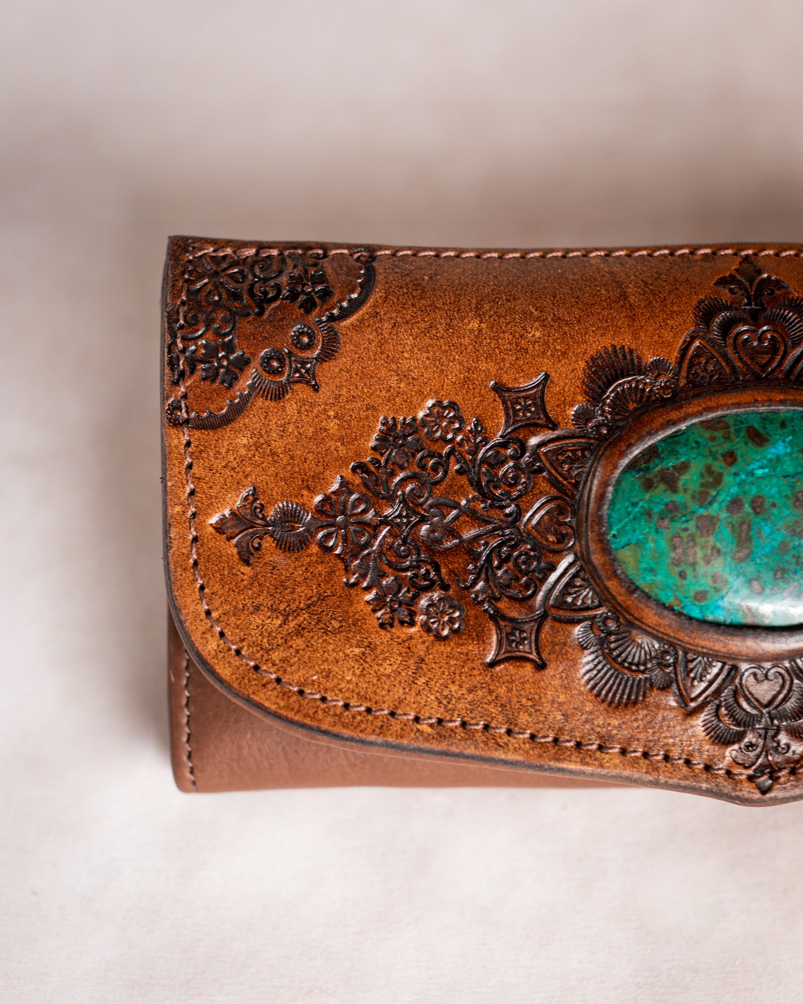 Mandala Wallet with Chrysocolla