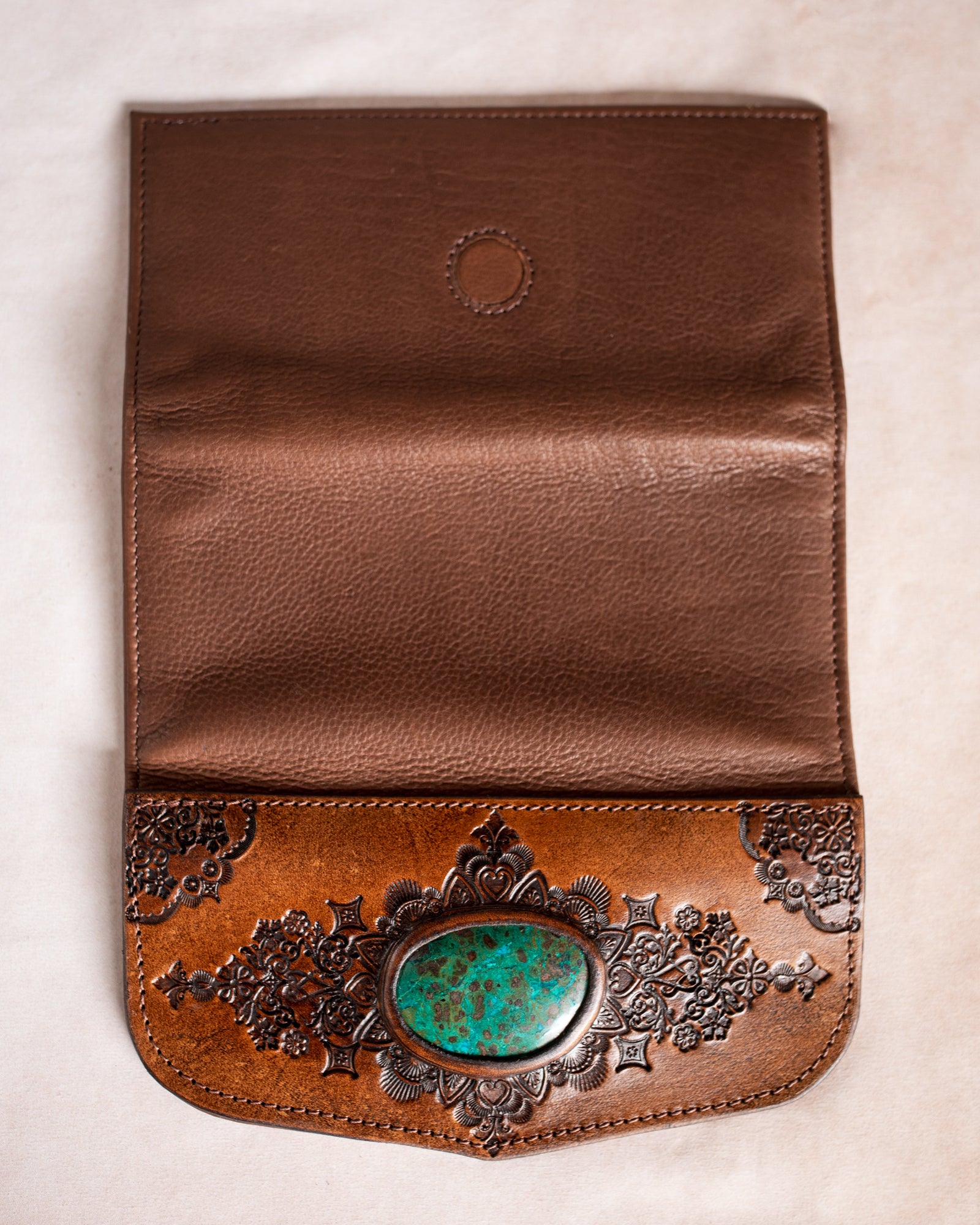 Mandala Wallet with Chrysocolla