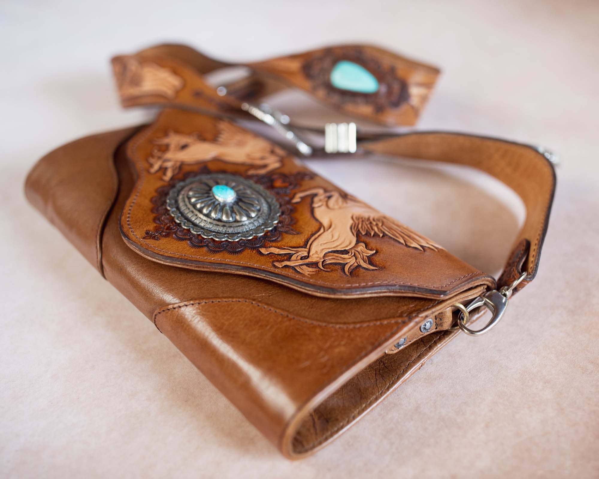 Pegasus Clutch with Navajo Concho