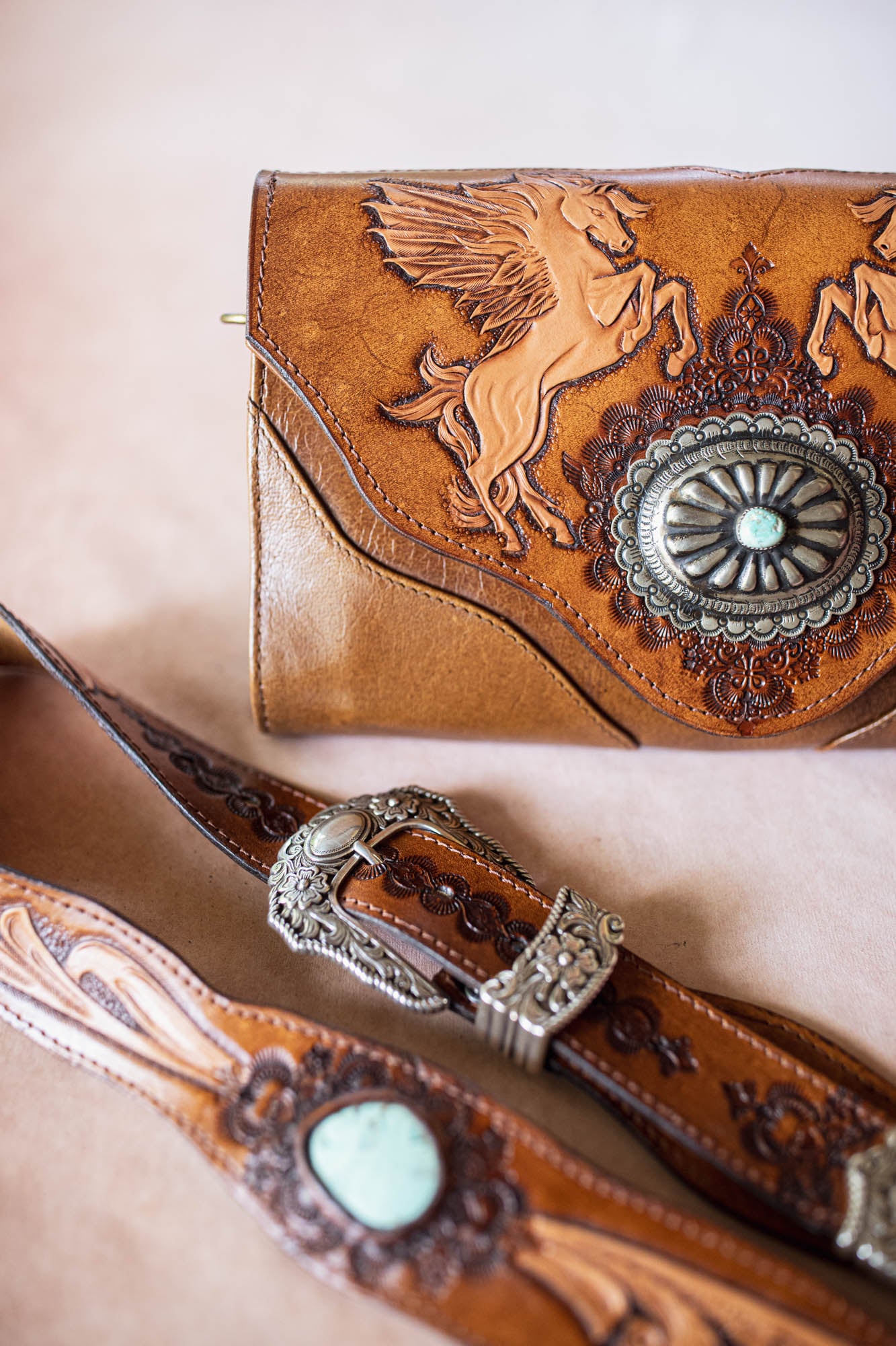 Pegasus Clutch with Navajo Concho - Buffalo Girl®