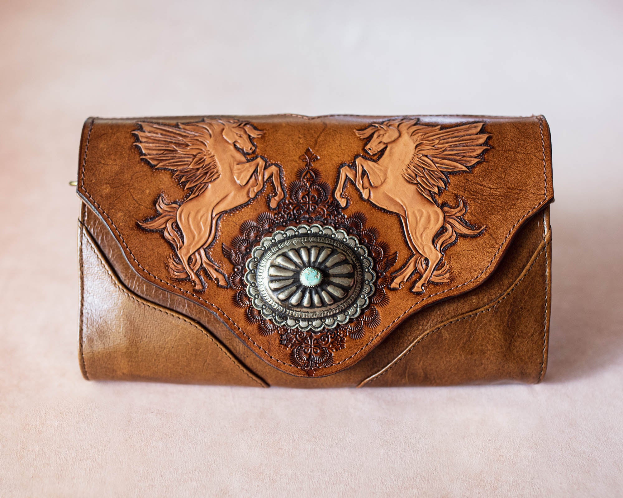 Pegasus Clutch with Navajo Concho - Buffalo Girl®