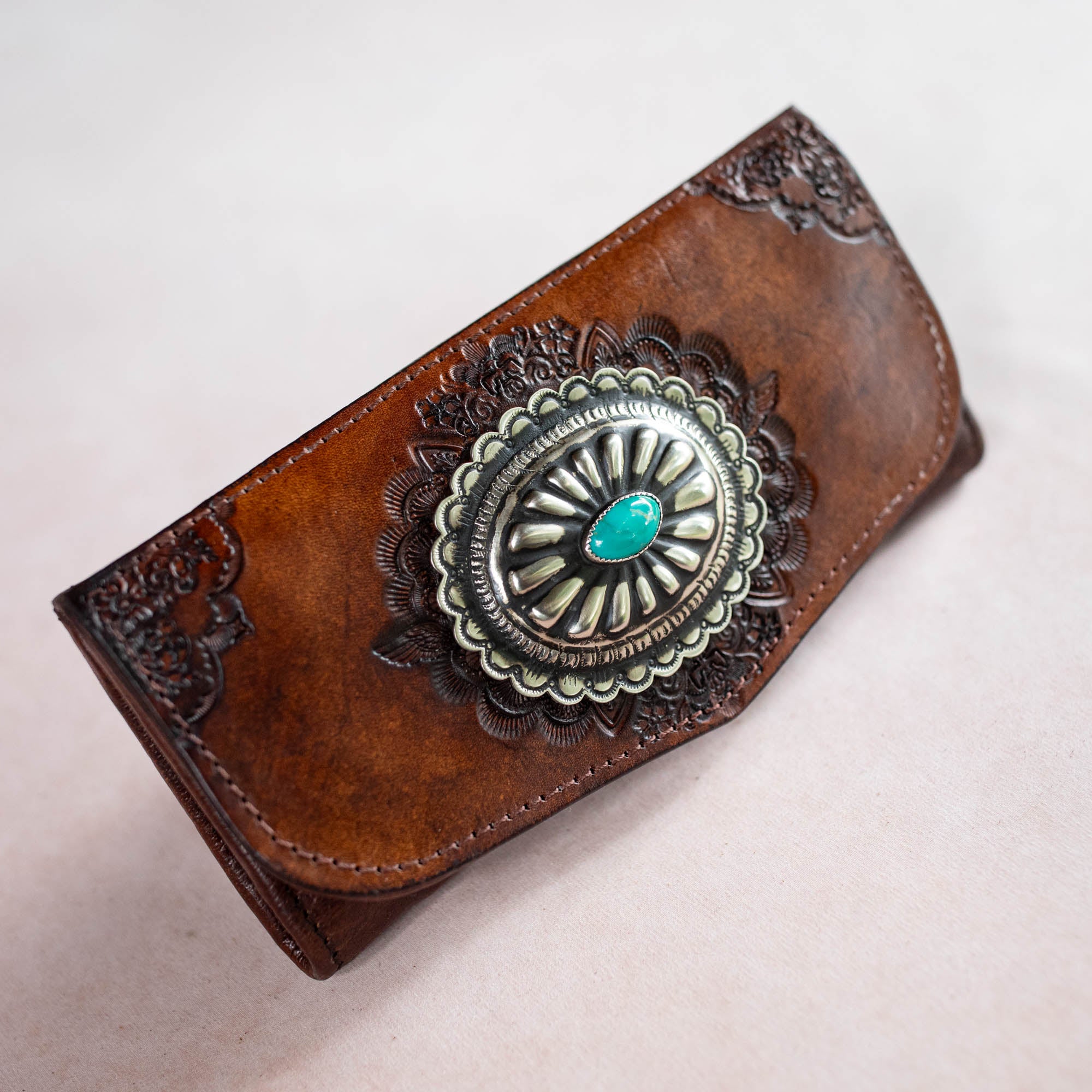 Mandala Wallet with Navajo Concho
