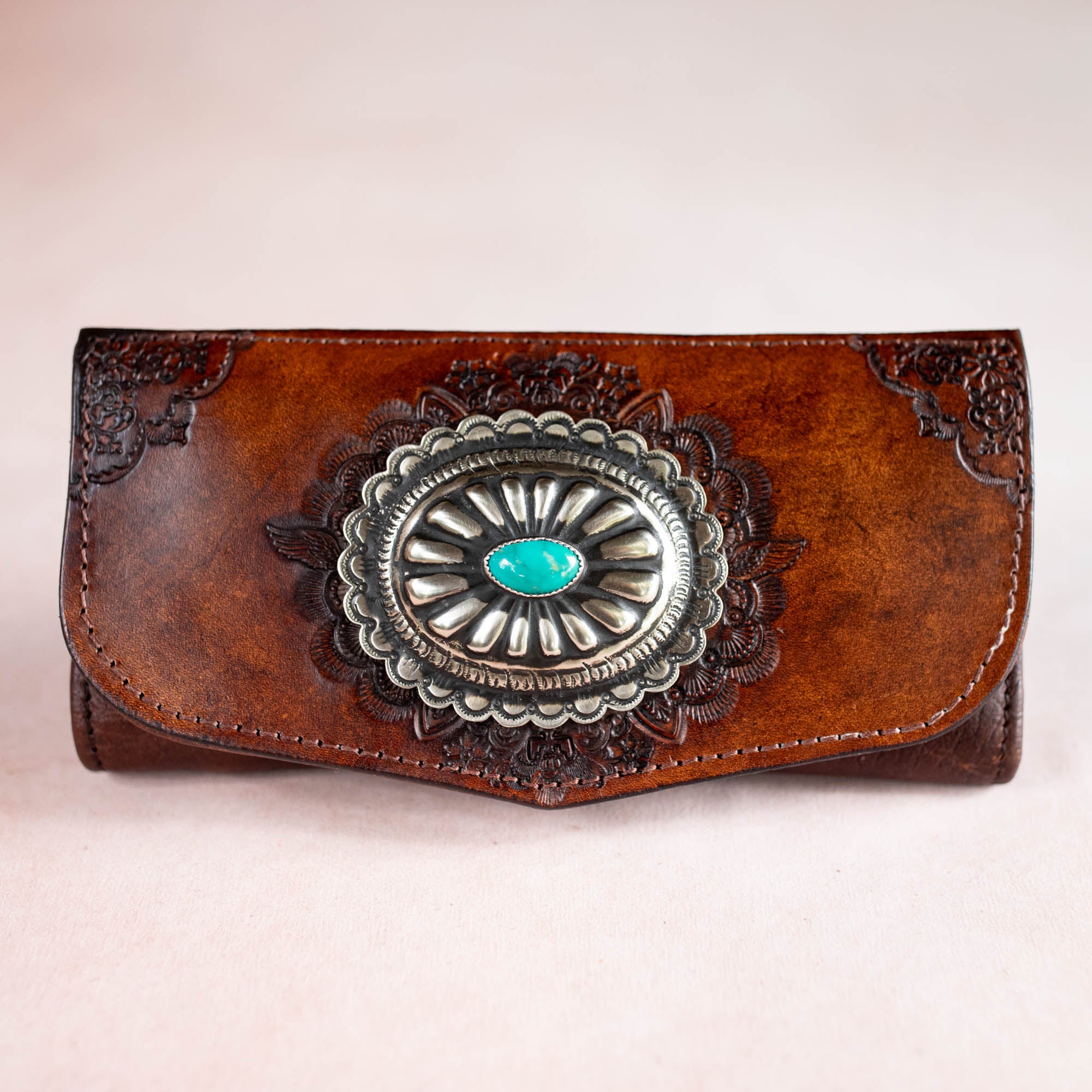 Mandala Wallet with Navajo Concho