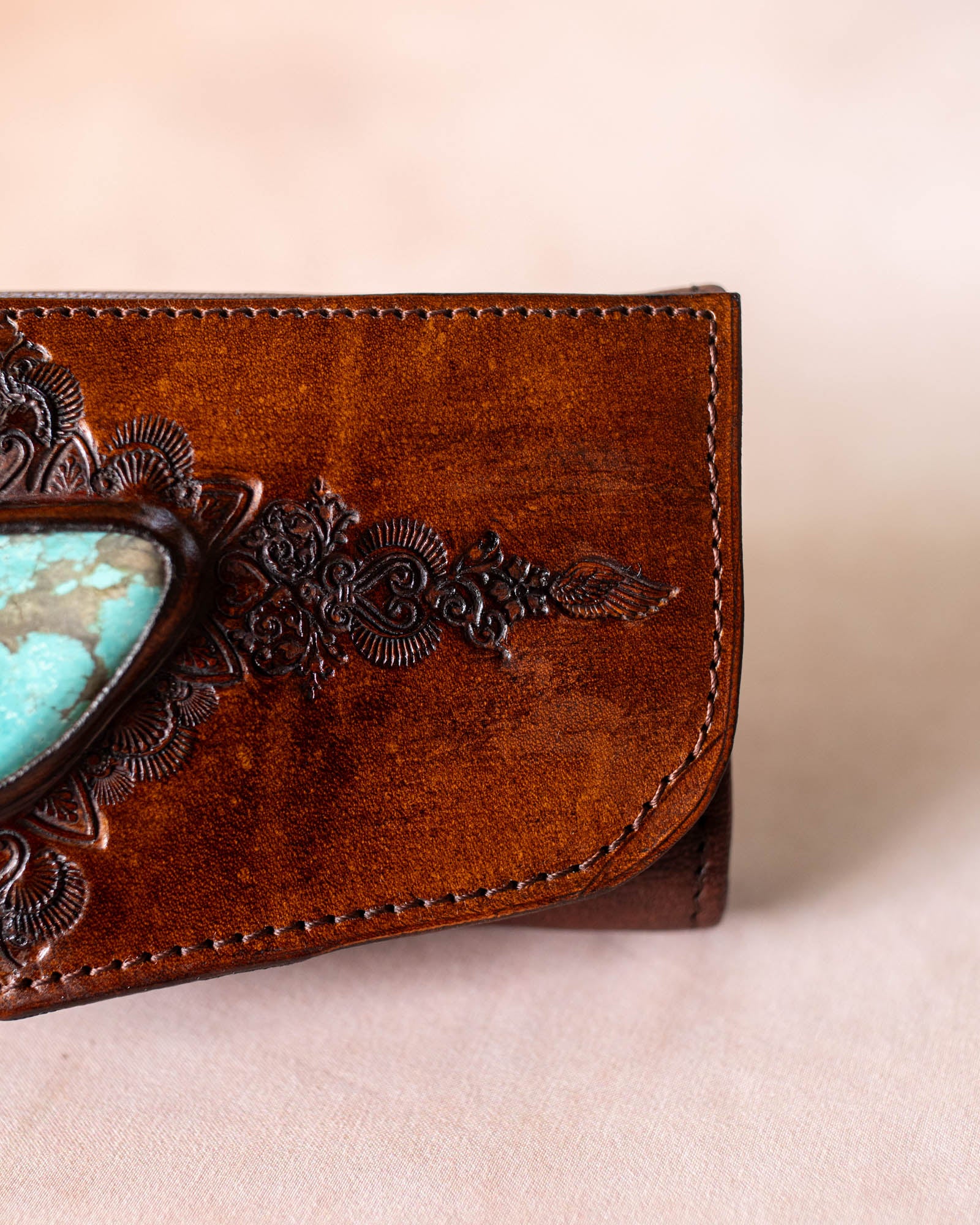 Mandala Wallet with Number 8 Turquoise