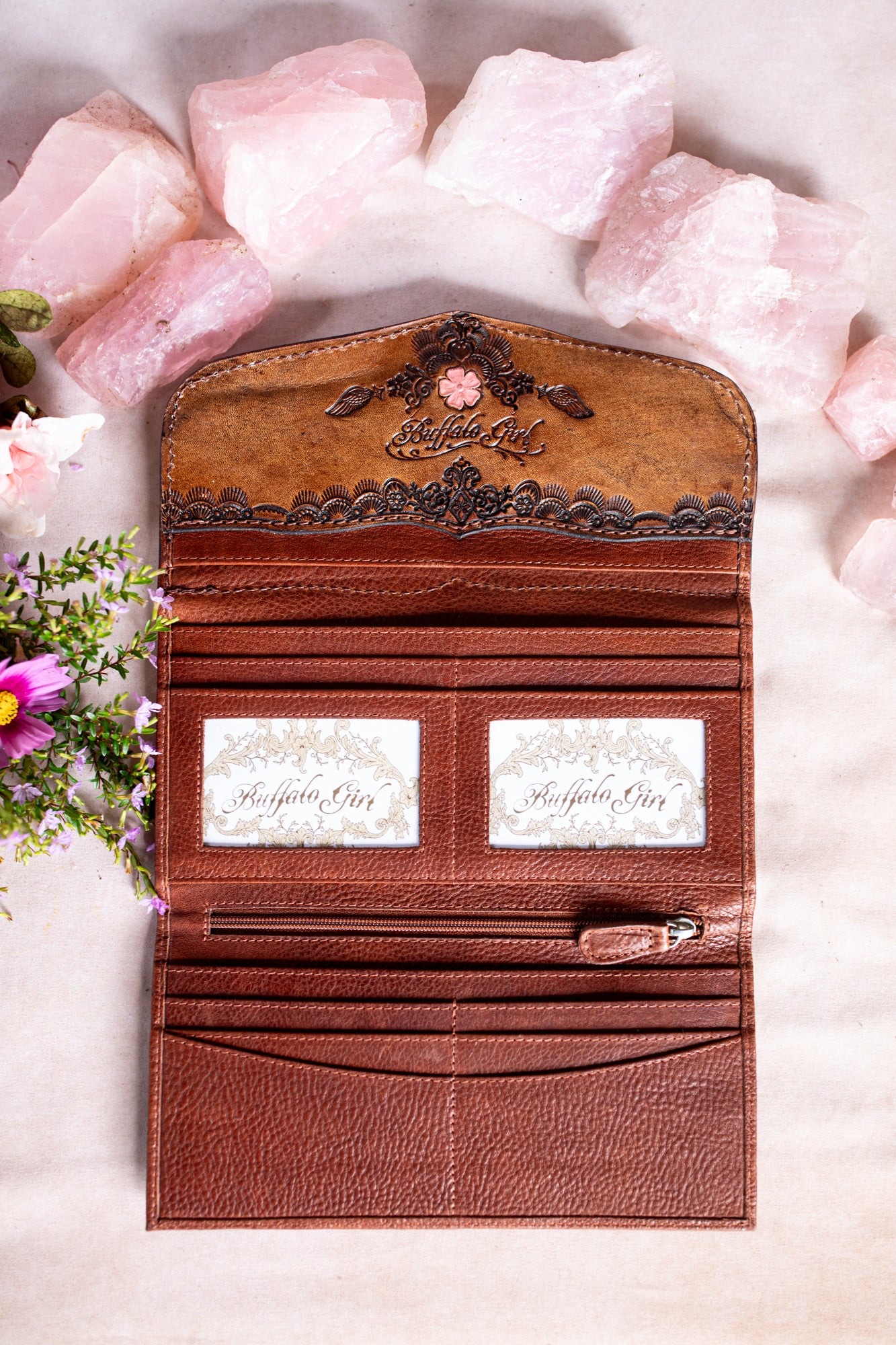 Pegasus Wallet with Rose Quartz