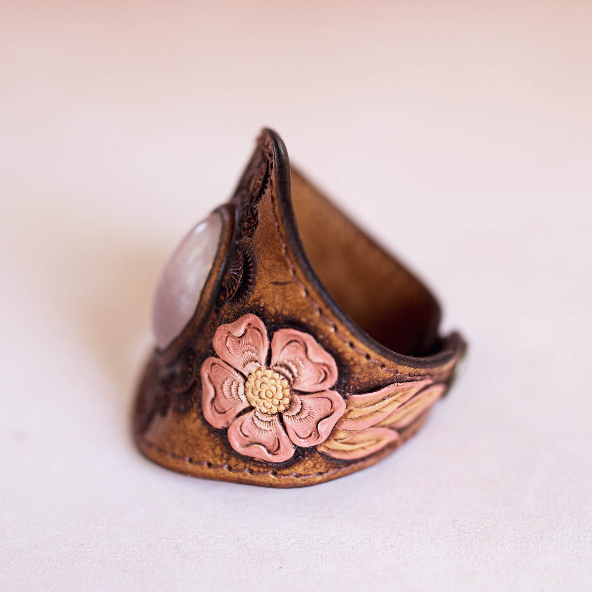 Desert Bloom Cuff with Rose Quartz