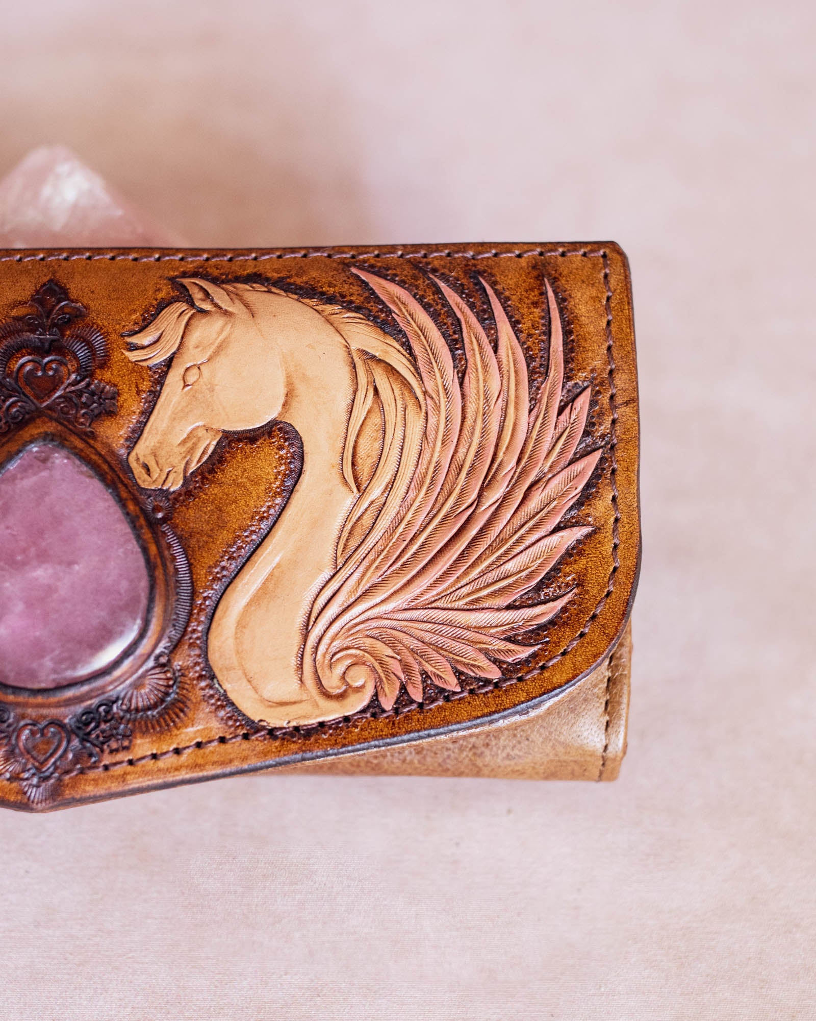Pegasus Wallet with Rose Quartz - Buffalo Girl®