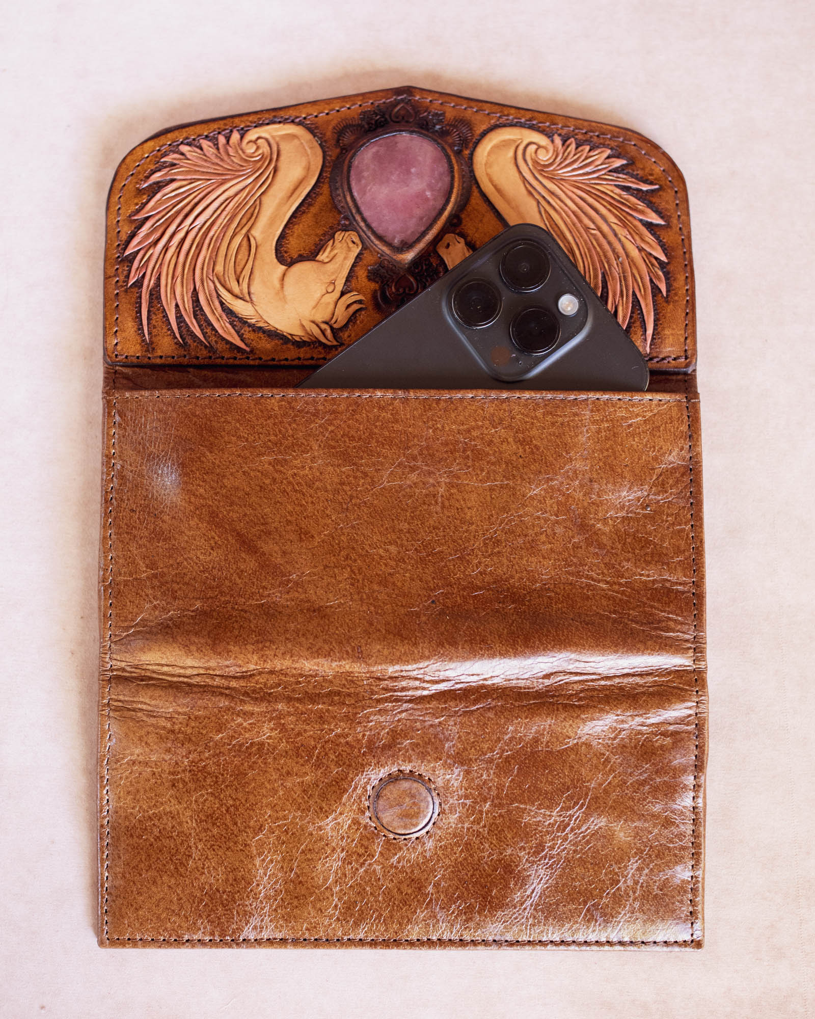 Pegasus Wallet with Rose Quartz - Buffalo Girl®