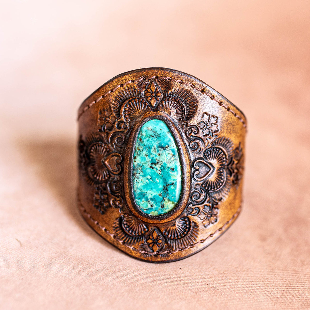 Mandala Cuff with Turquoise