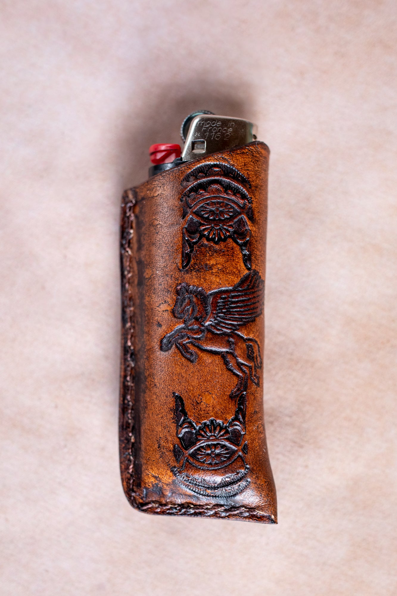 Woodstock Lighter Case with Turquoise
