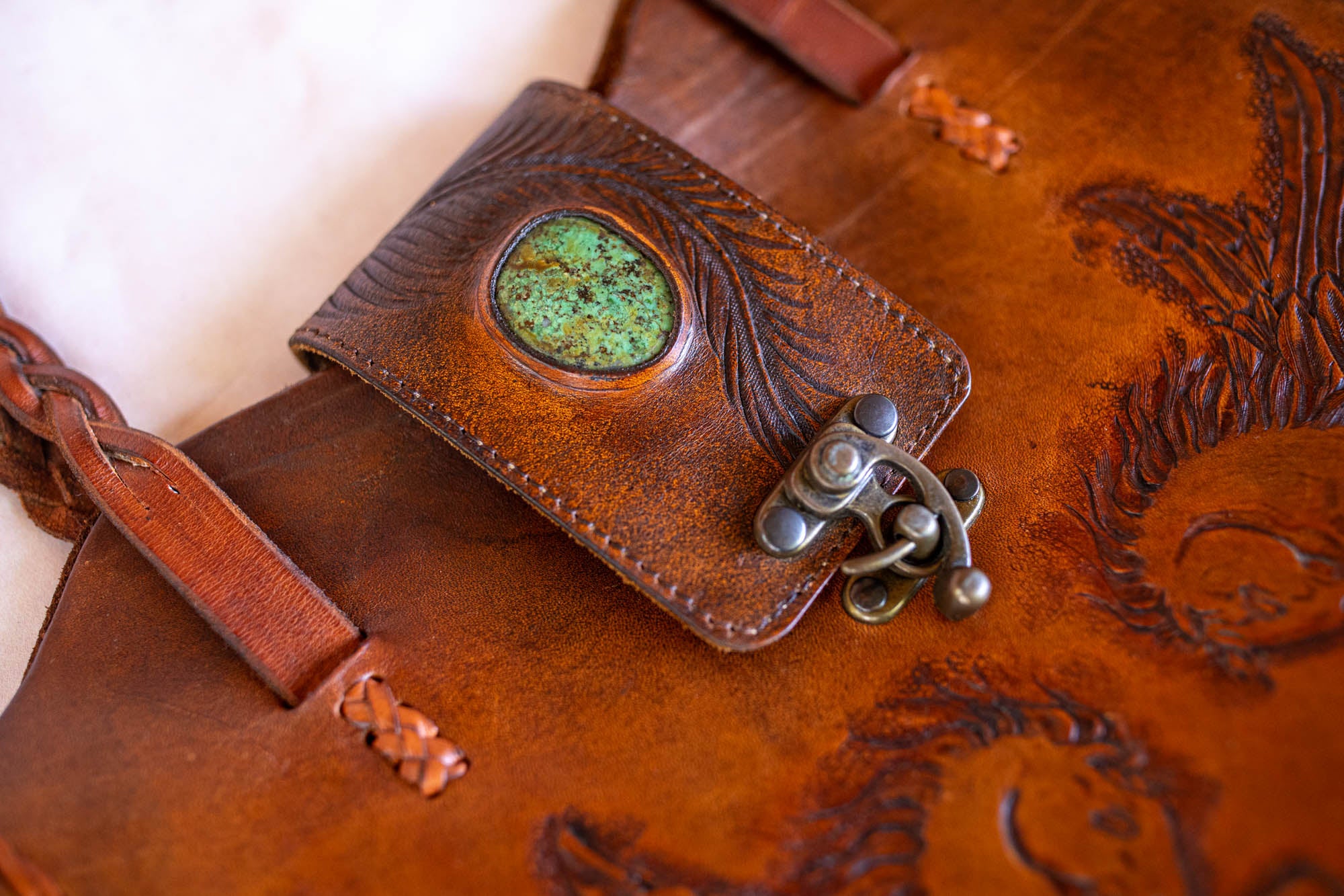 Vintage Dream Chaser Tote Bag with Turquoise