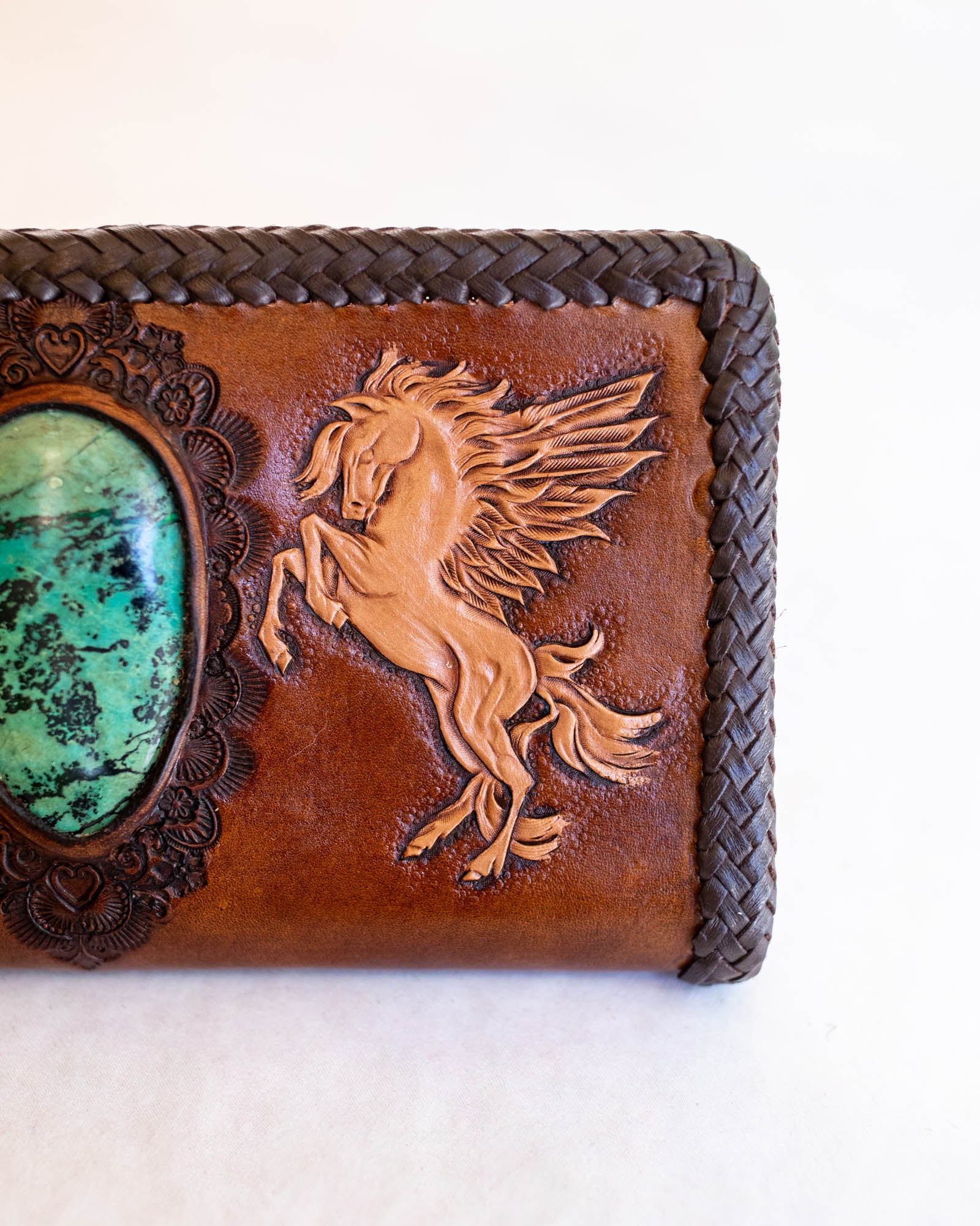Large Pegasus Wallet with African Turquoise