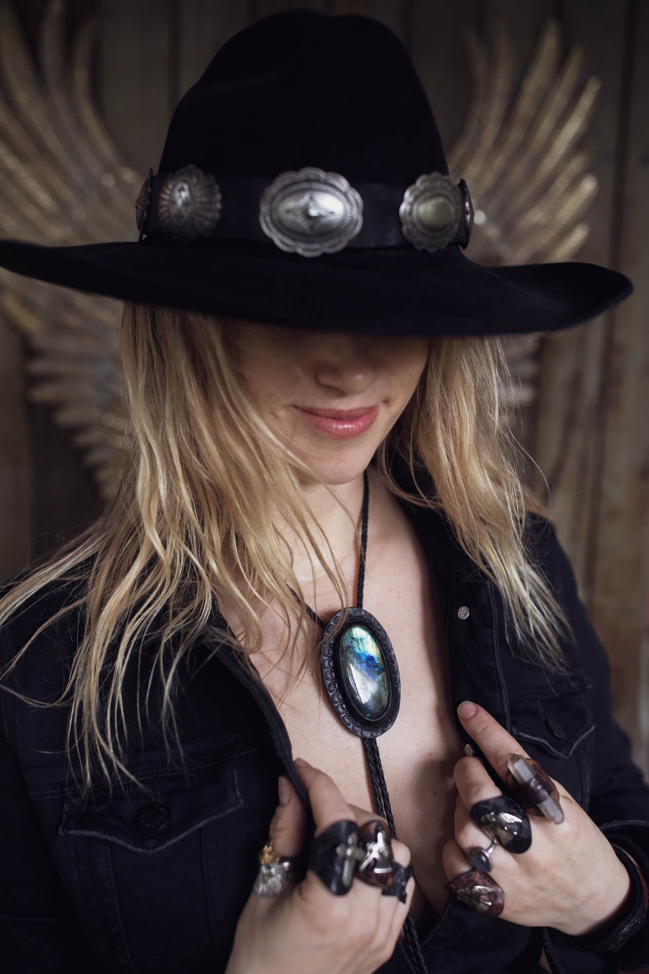 Labradorite Bolo Tie