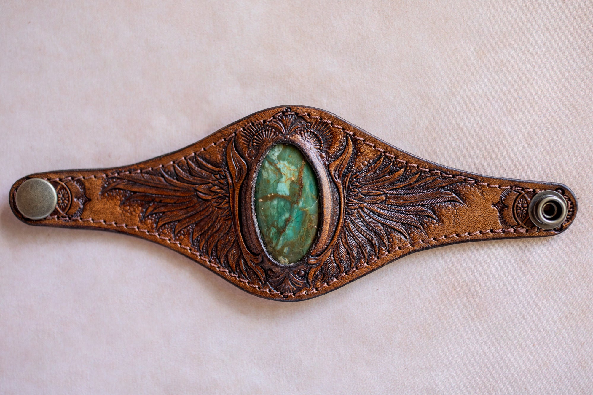 Guardian Wings Cuff with Dragon Stone