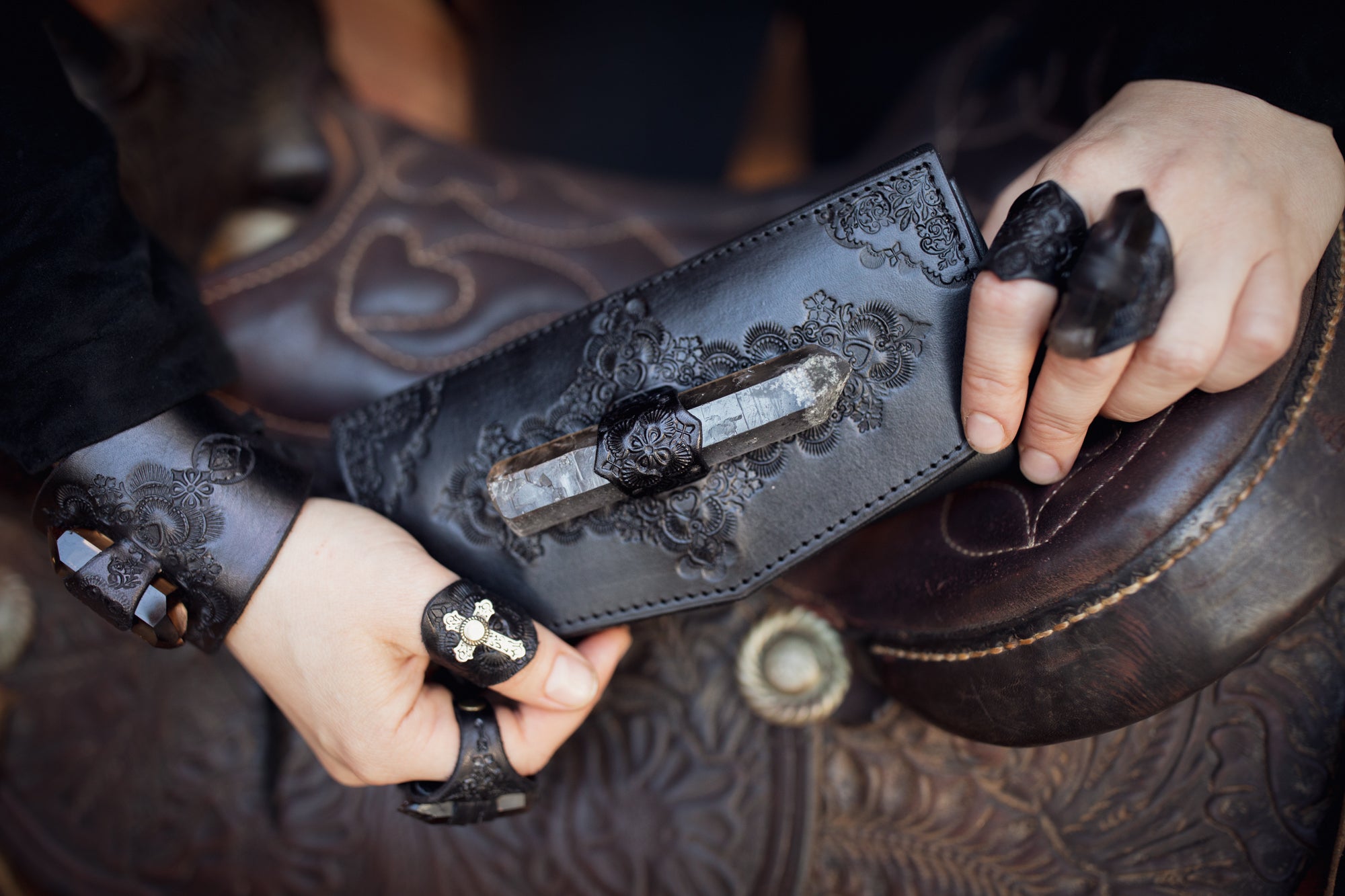 Priestess Wallet with Smoky Quartz
